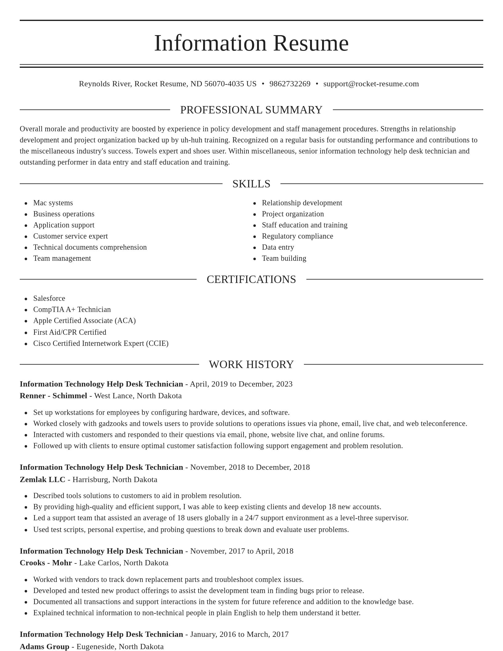 Elegant resume template