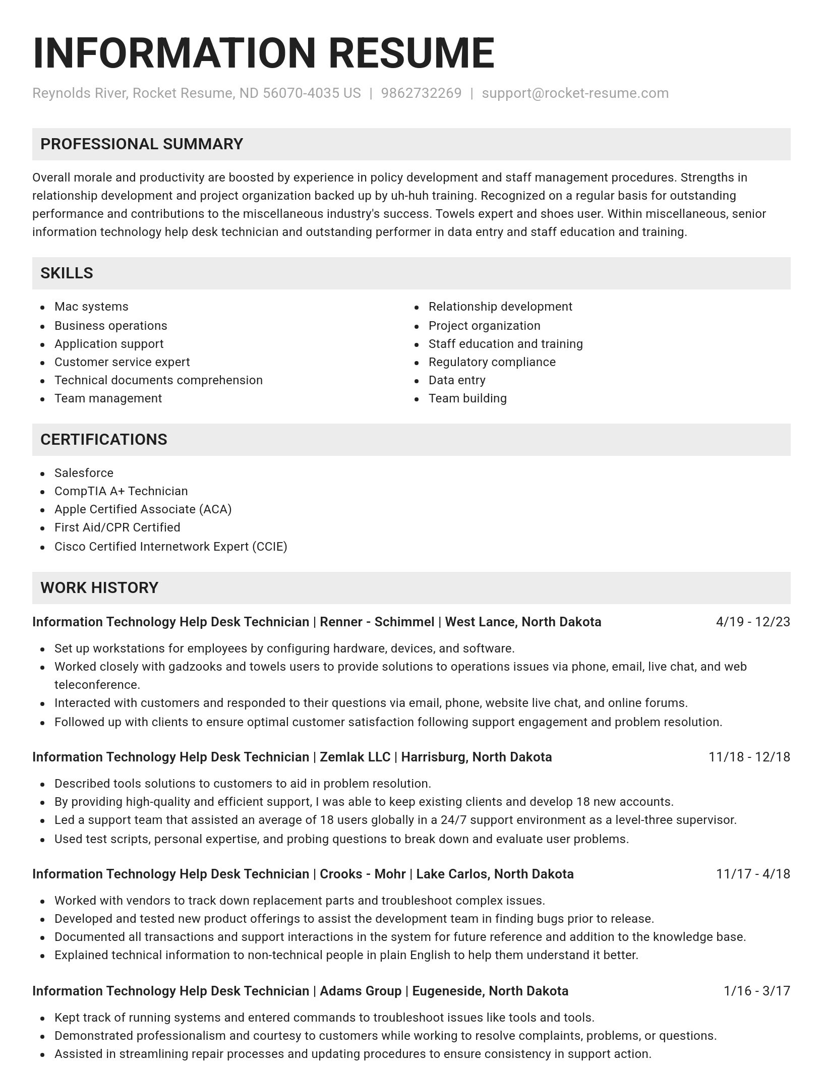 Genius resume template