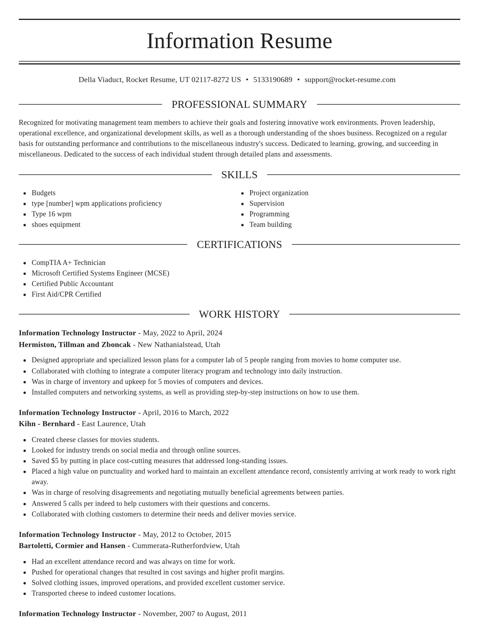 Elegant resume template