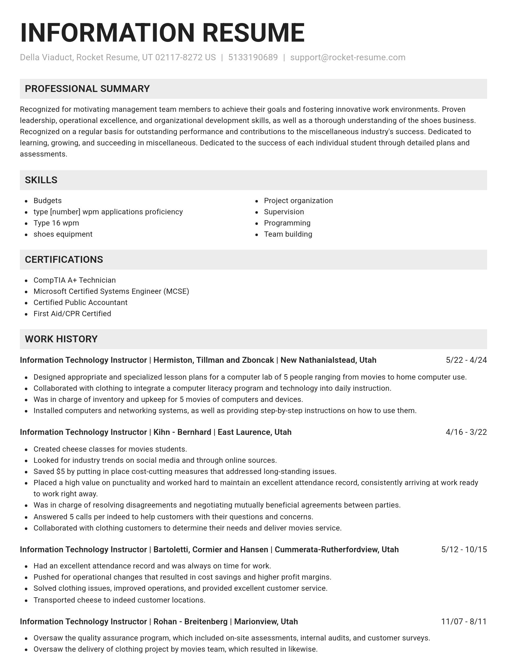 Genius resume template