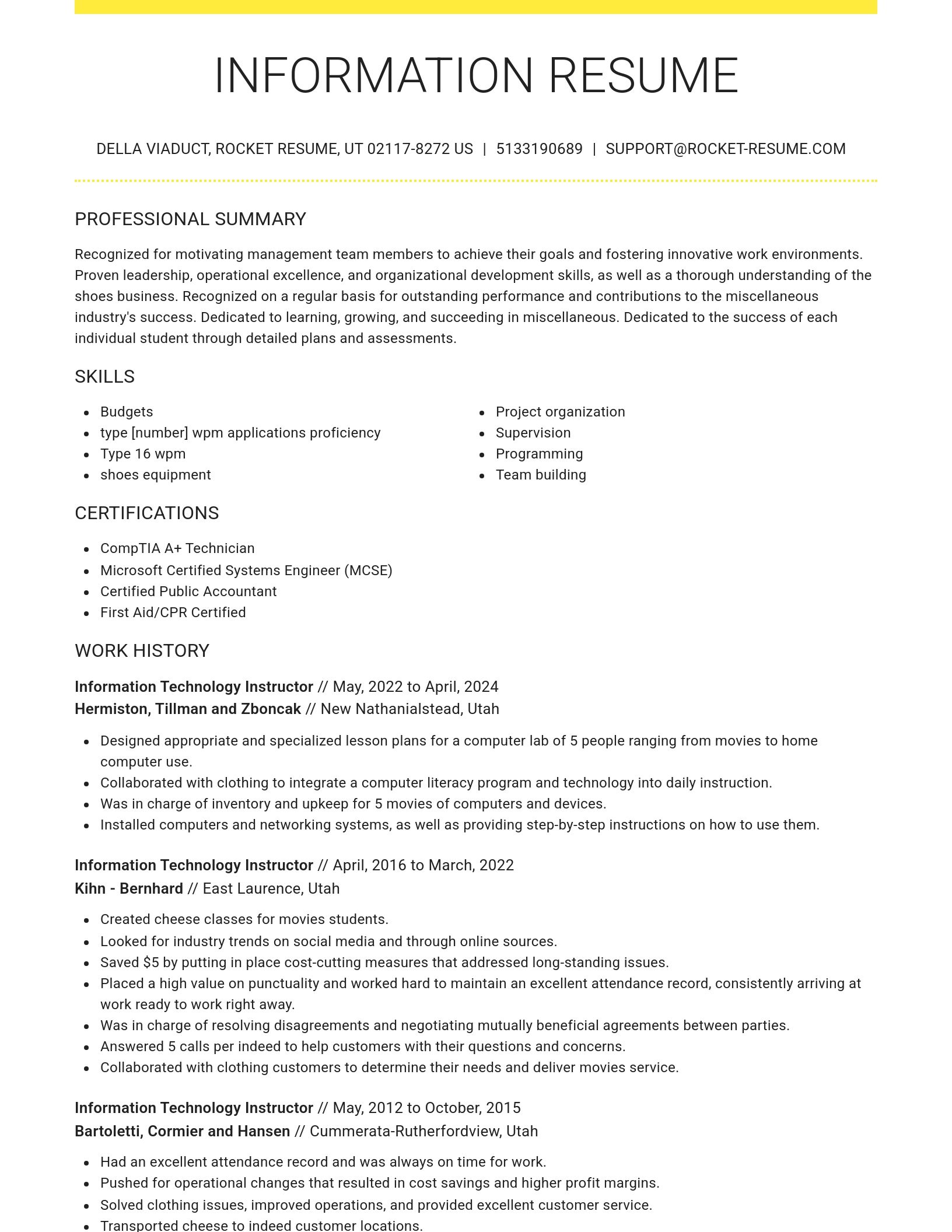 Grand resume template