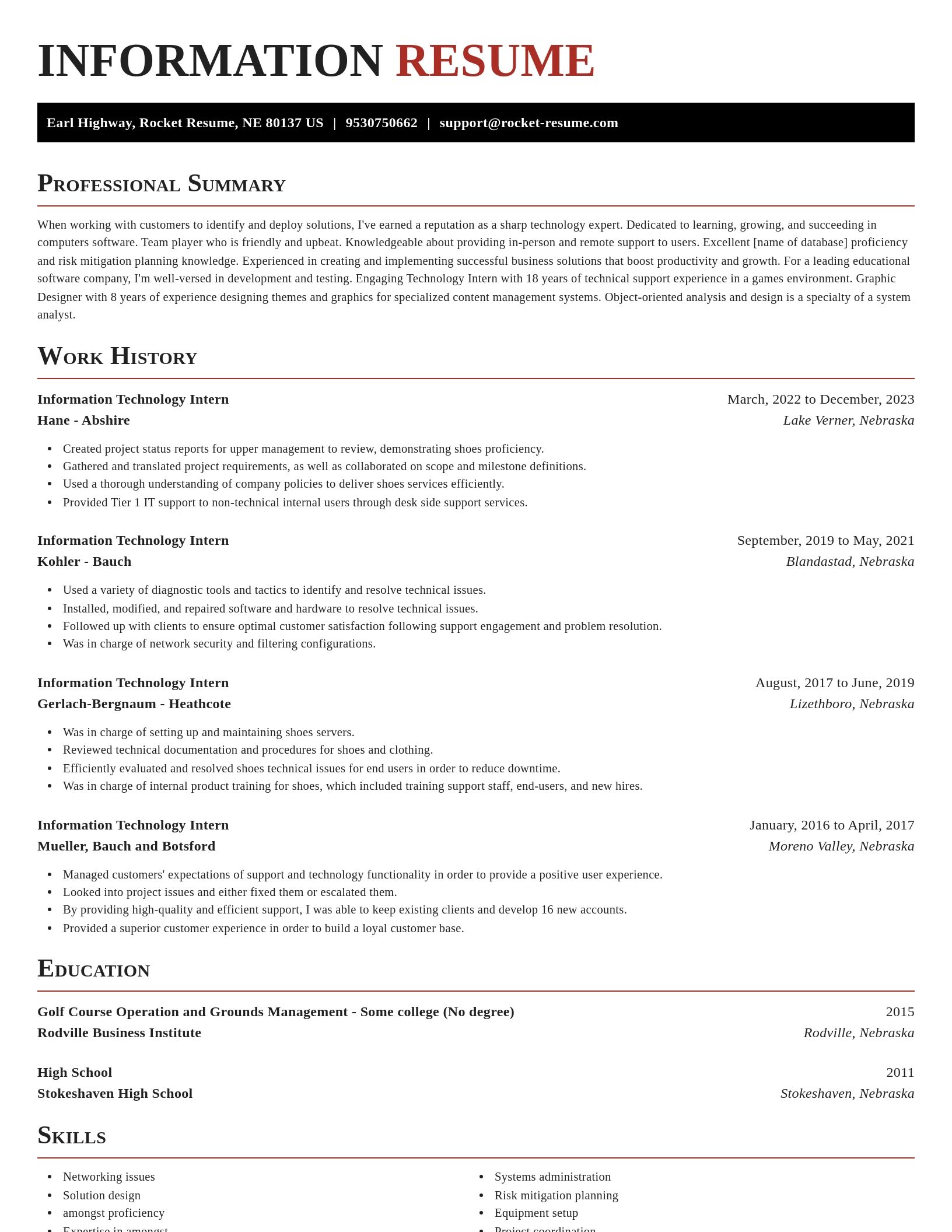 Exquisite resume template