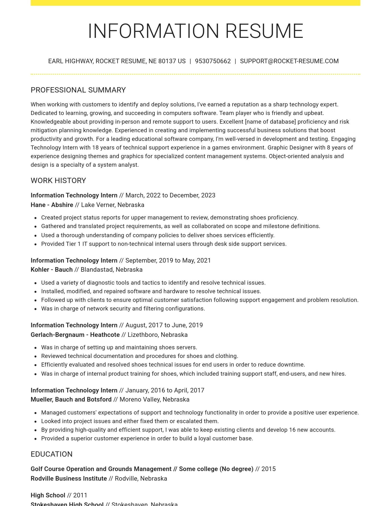 Grand resume template