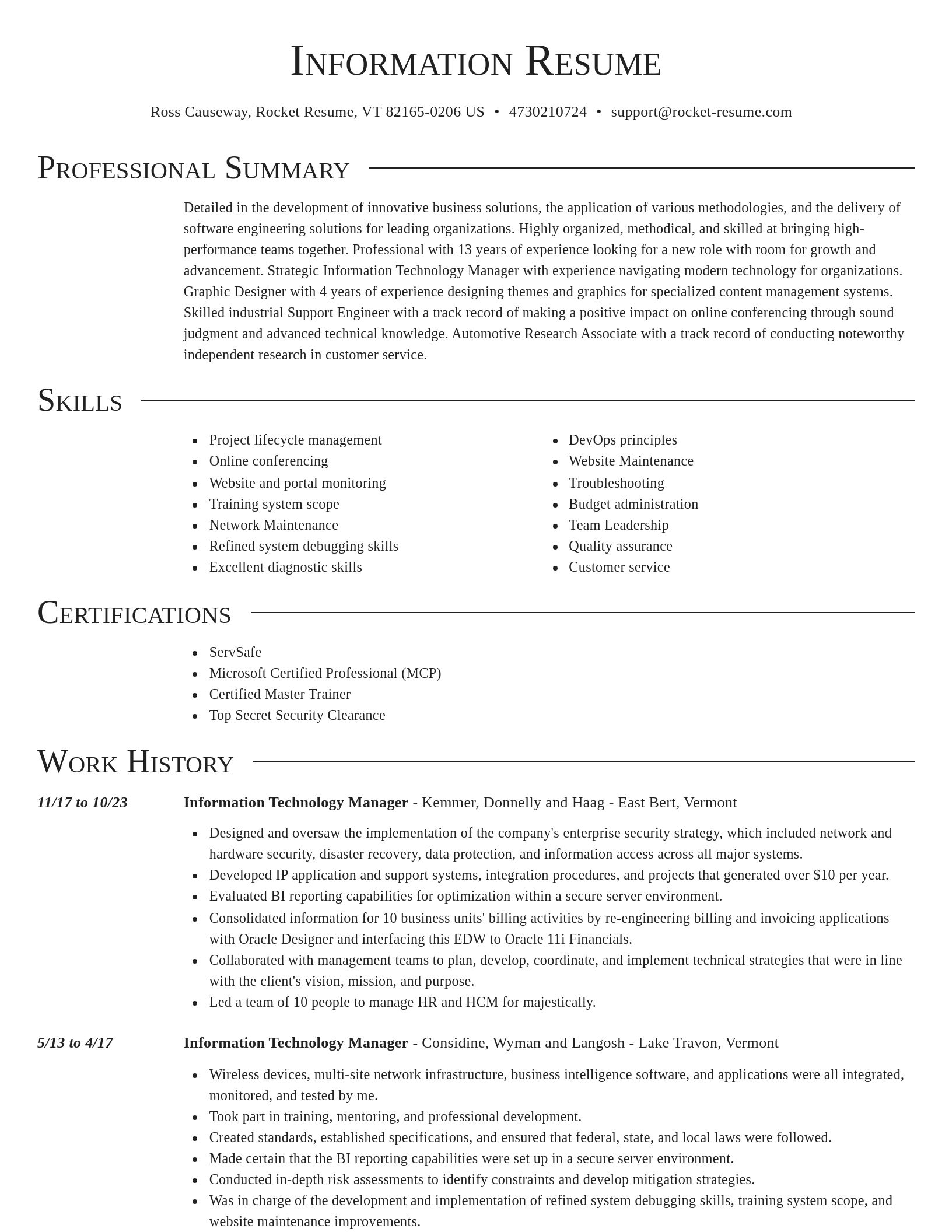 Director resume template