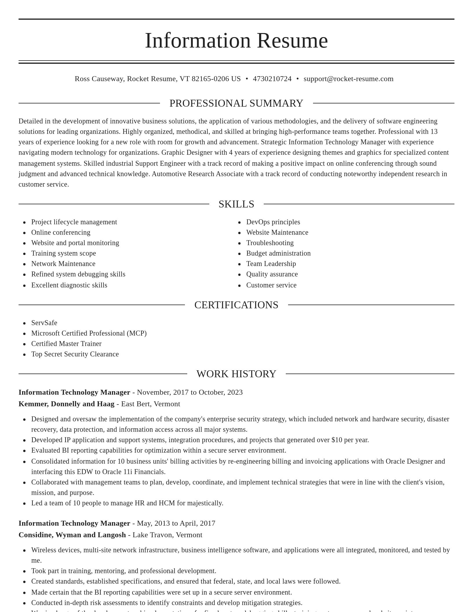 Elegant resume template
