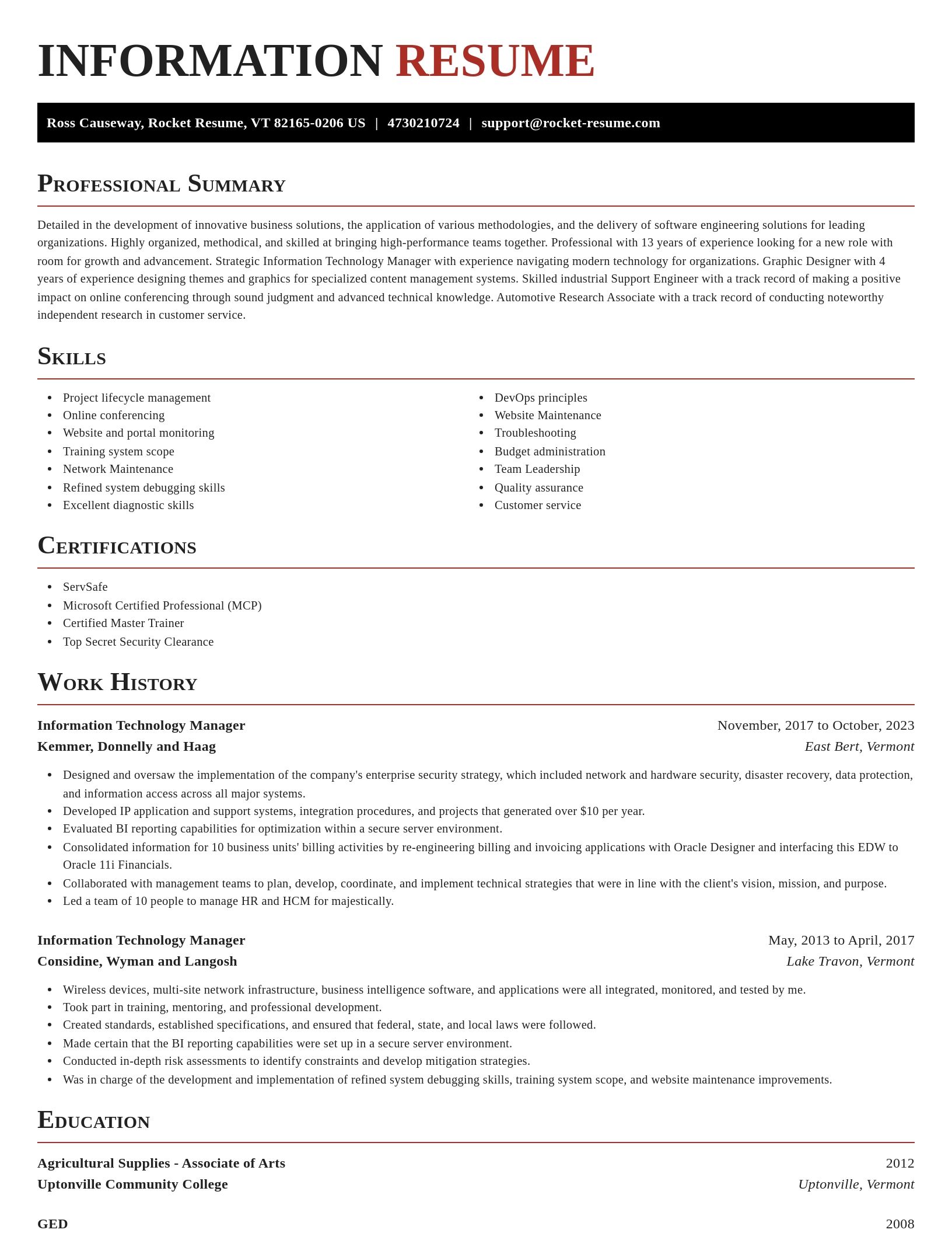 Exquisite resume template