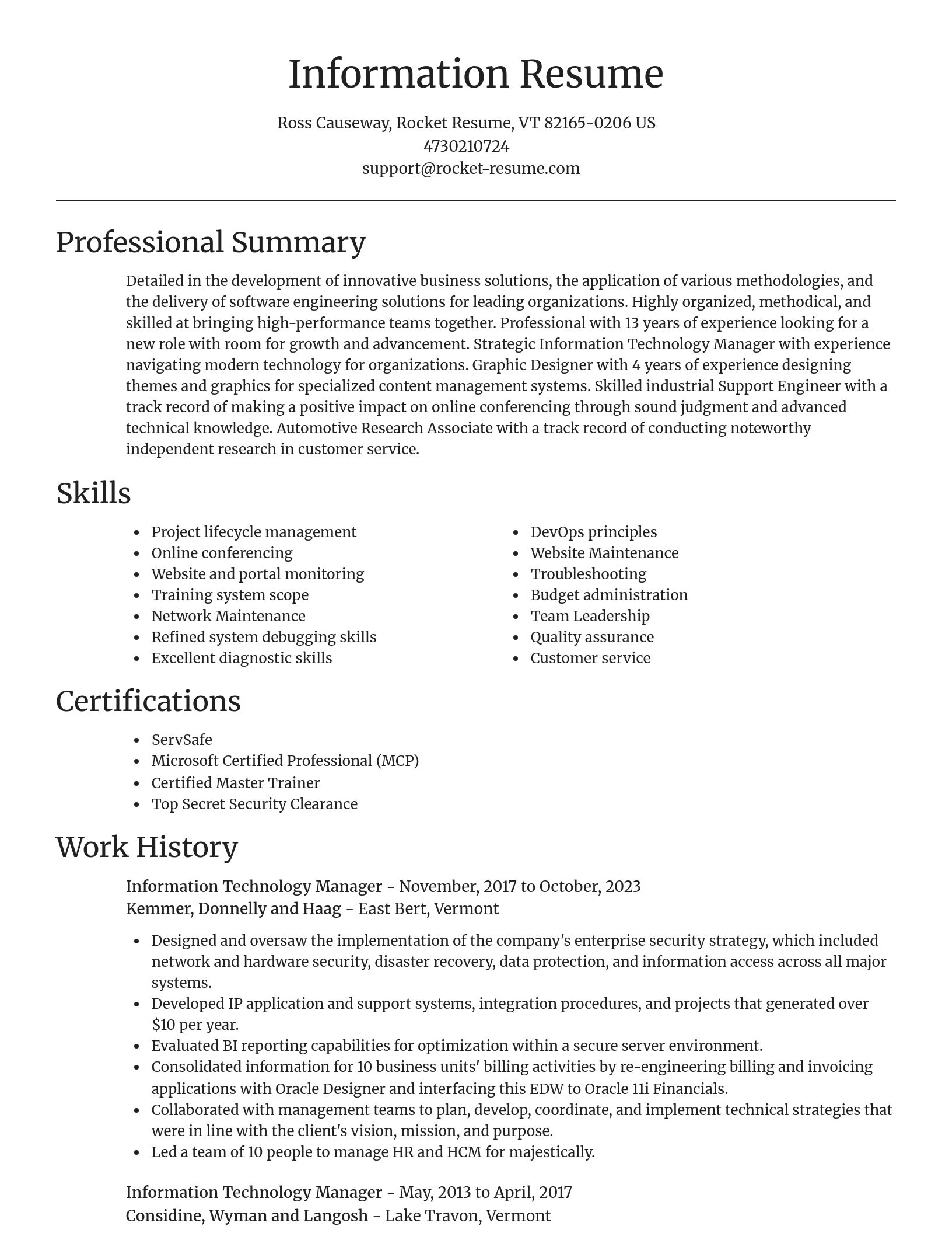 Focal Point resume template