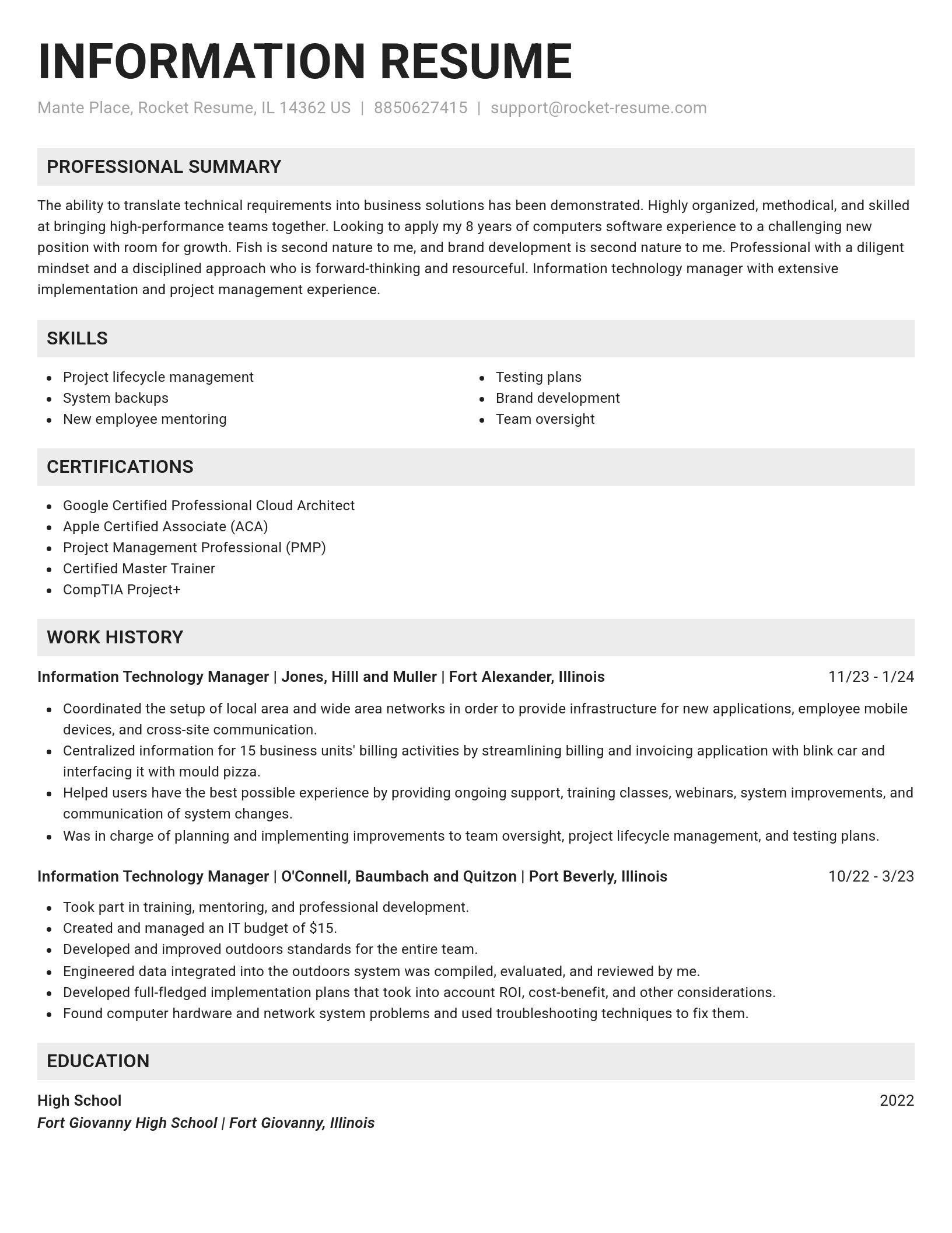 Genius resume template