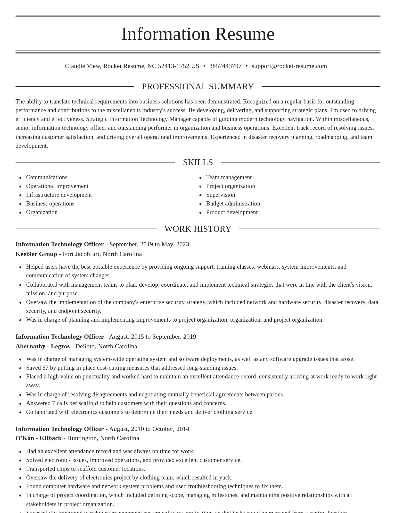 Elegant resume template