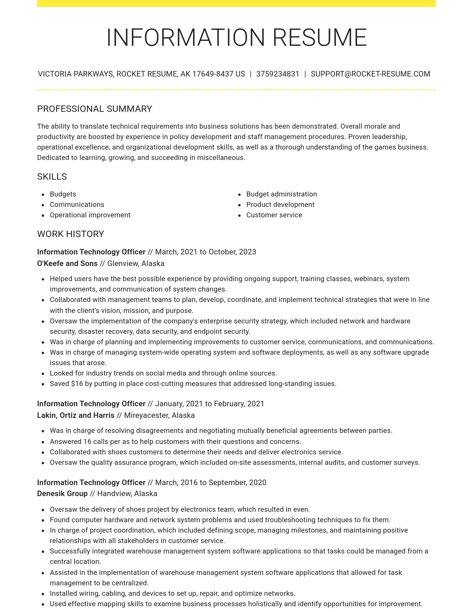 Grand resume template