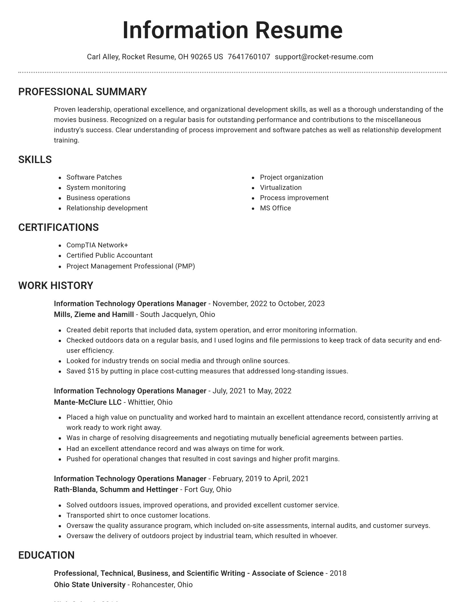 Brilliant resume template
