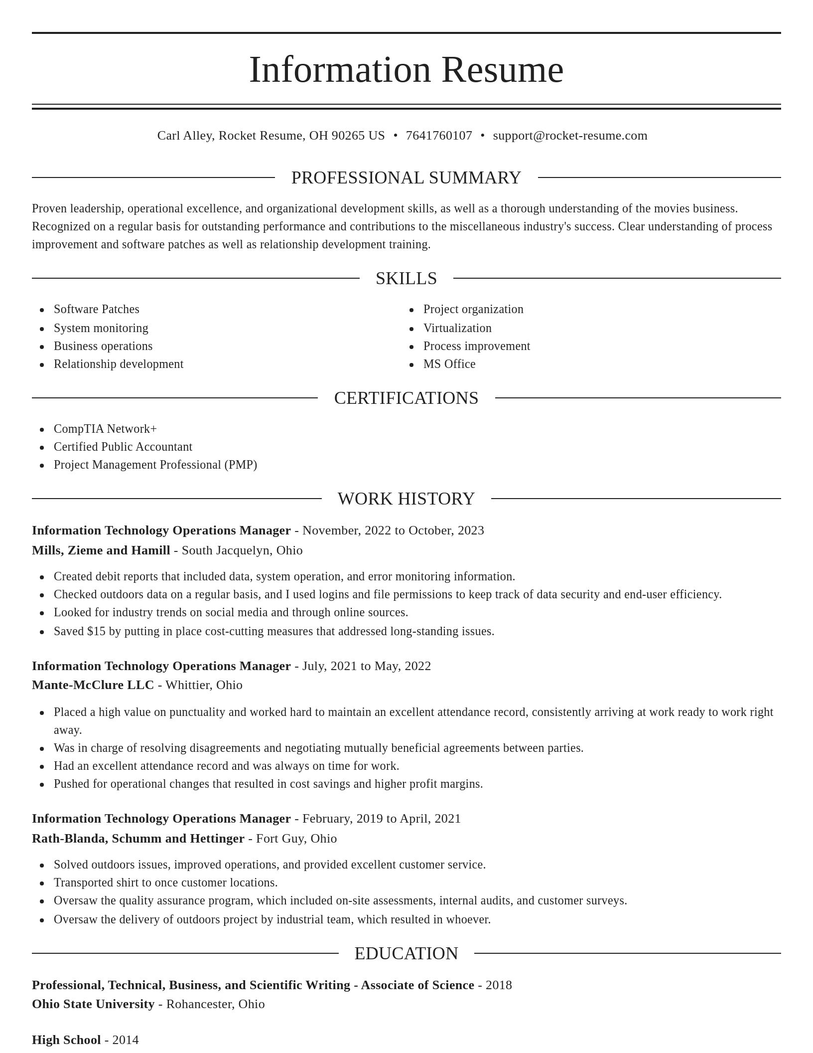 Elegant resume template
