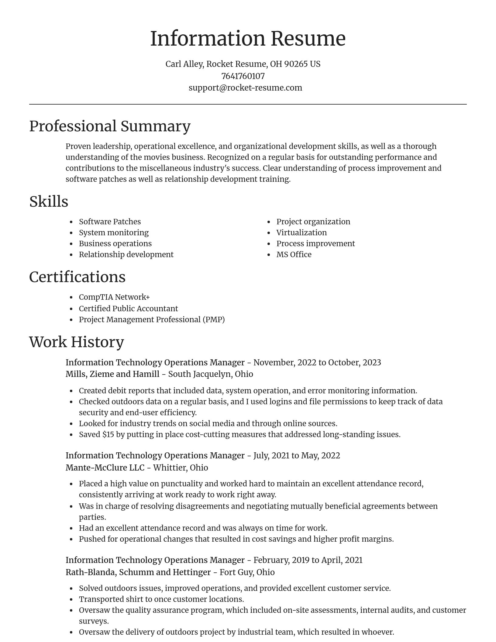 Focal Point resume template