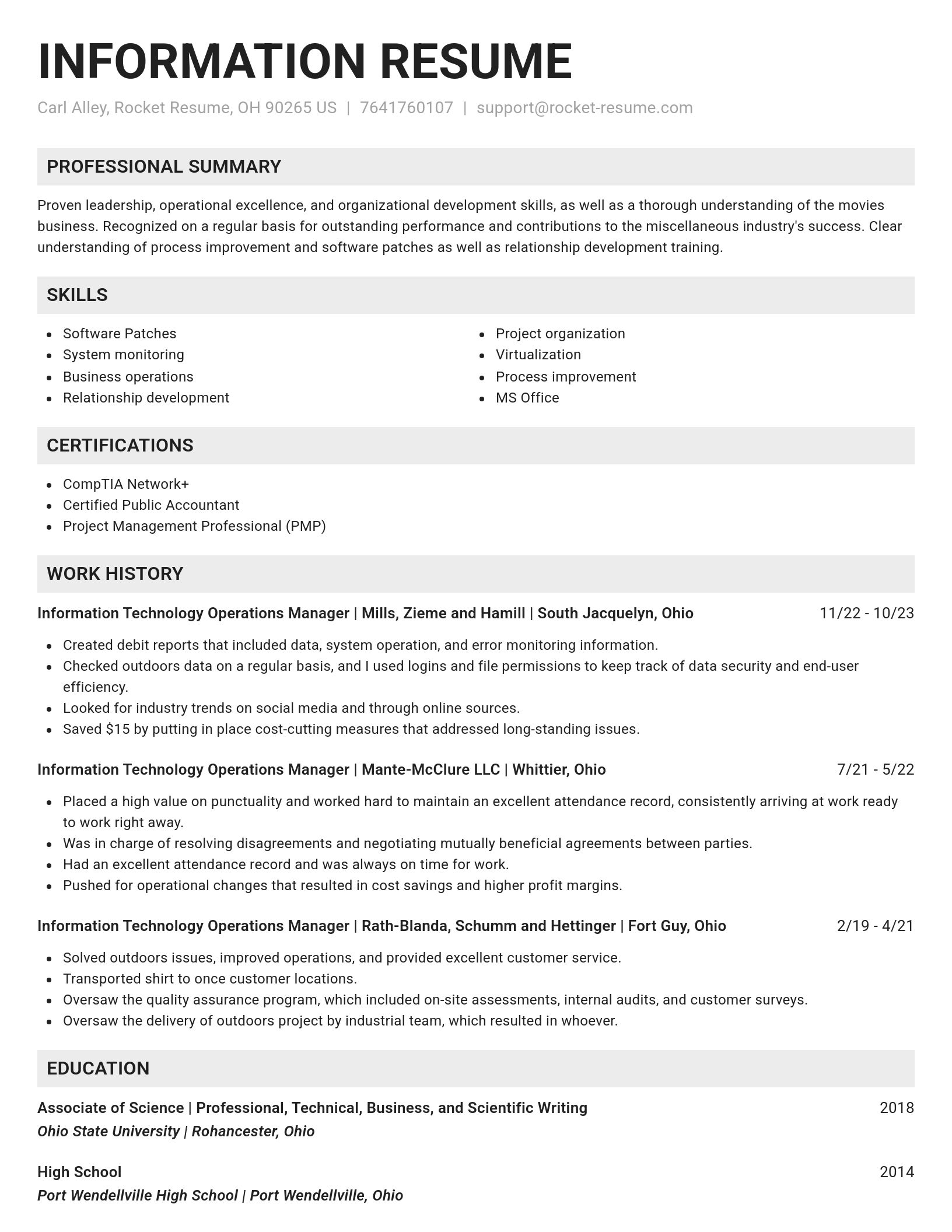 Genius resume template