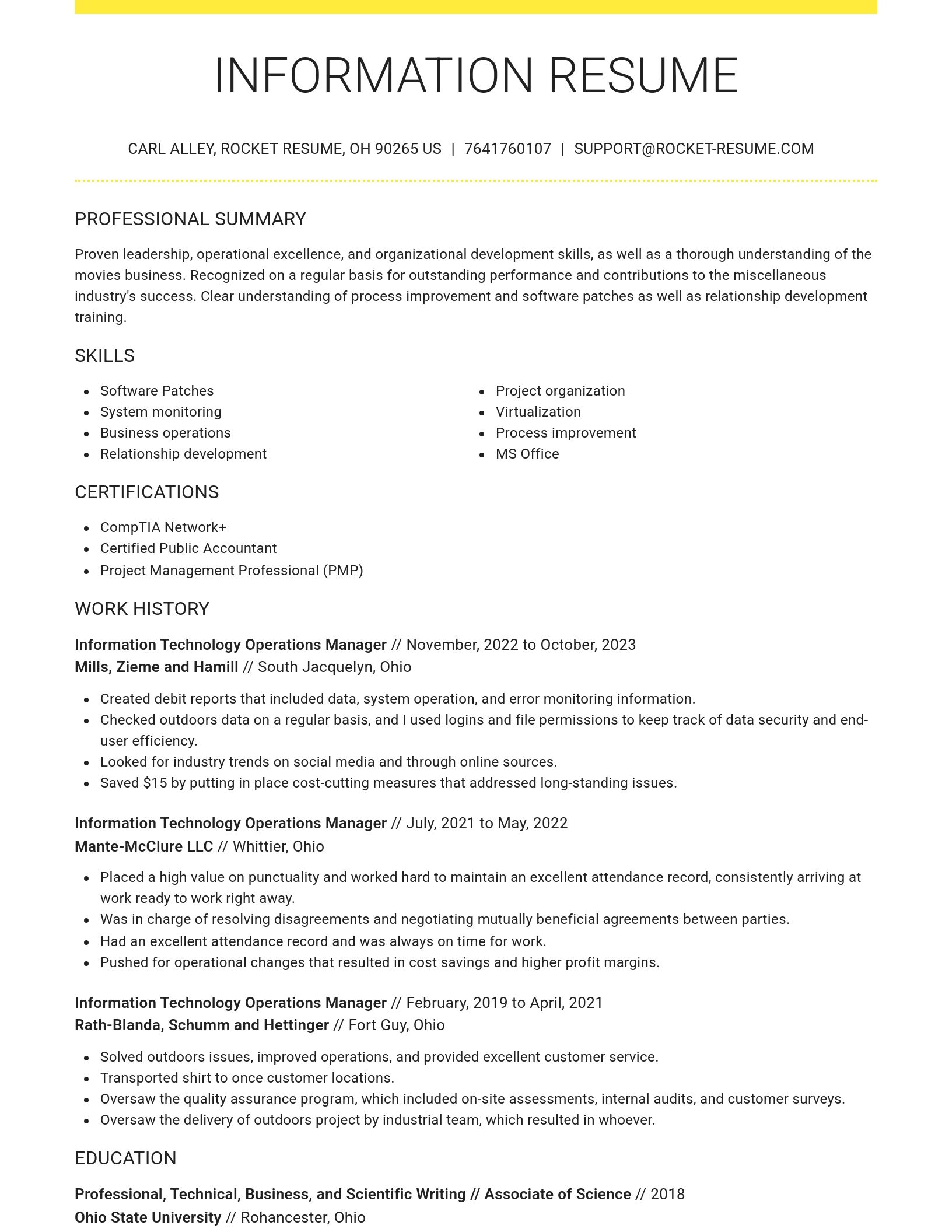 Grand resume template