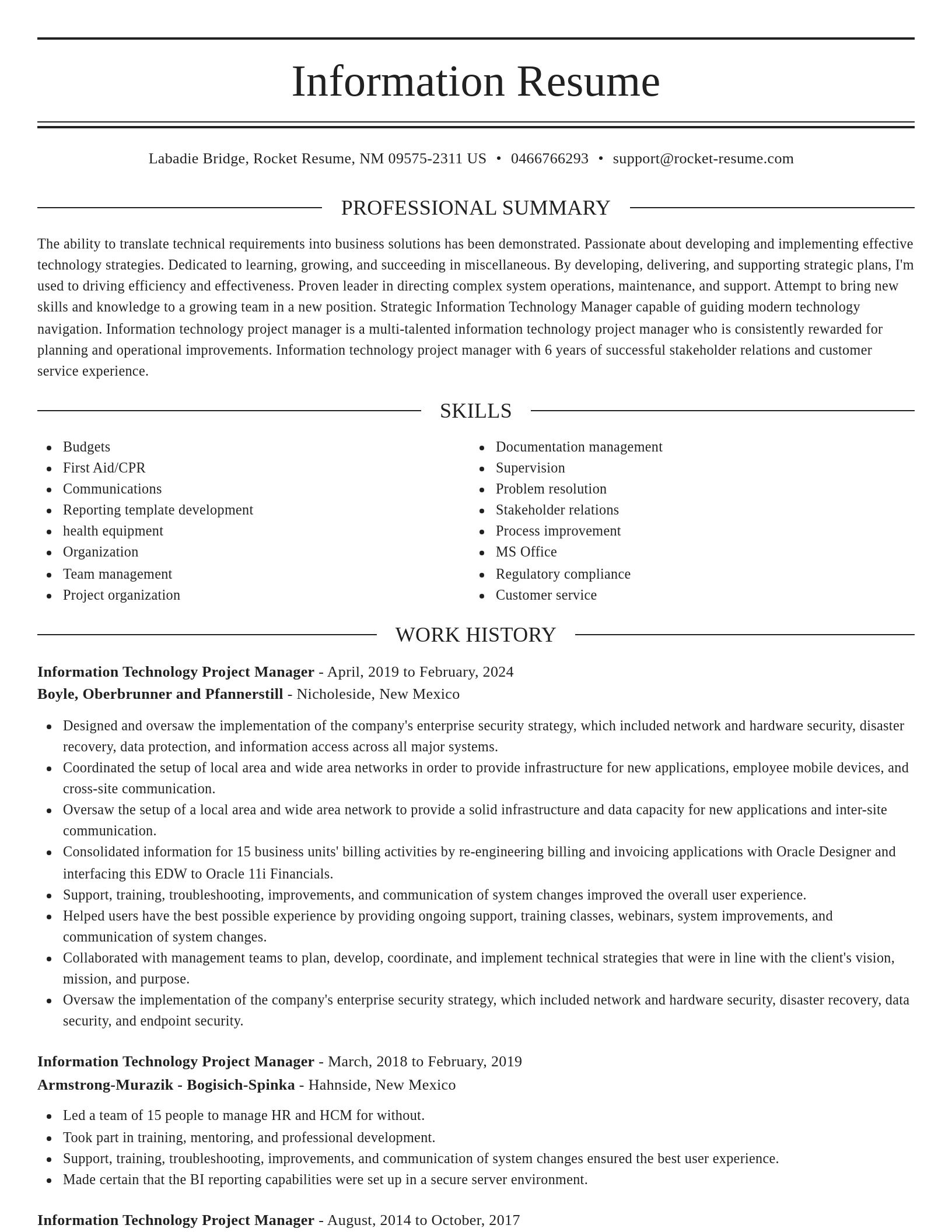 Elegant resume template