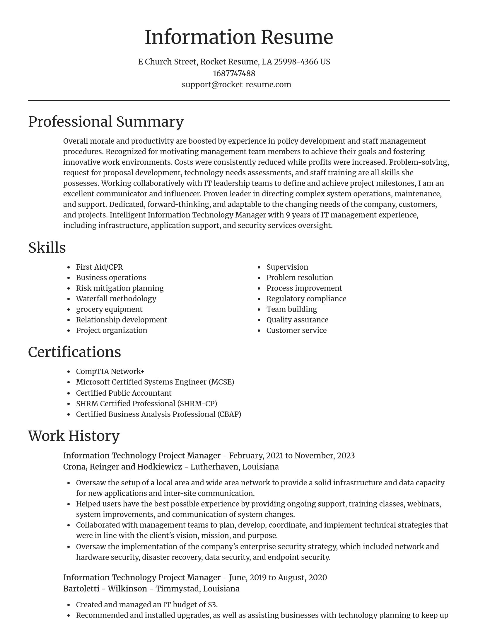 Focal Point resume template