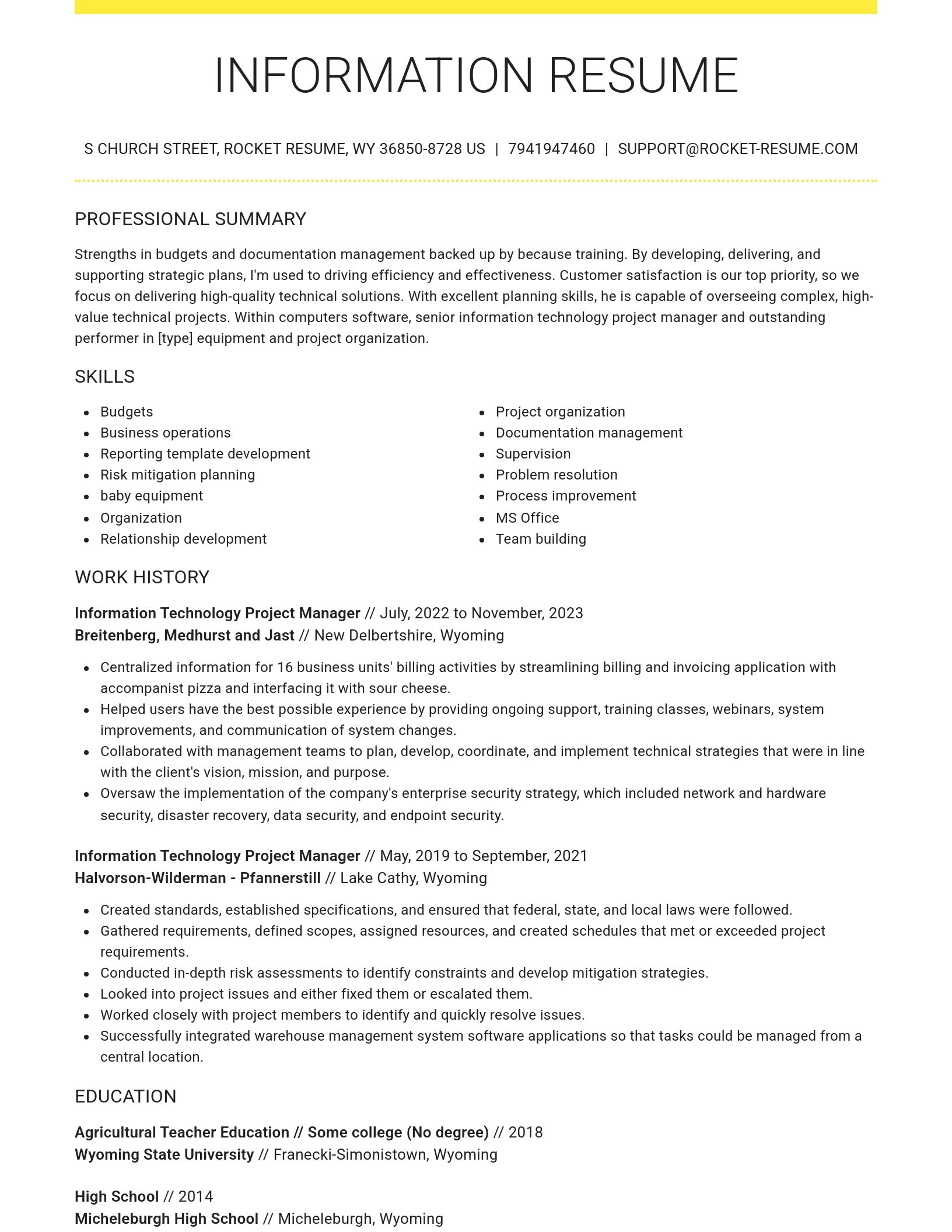 Grand resume template