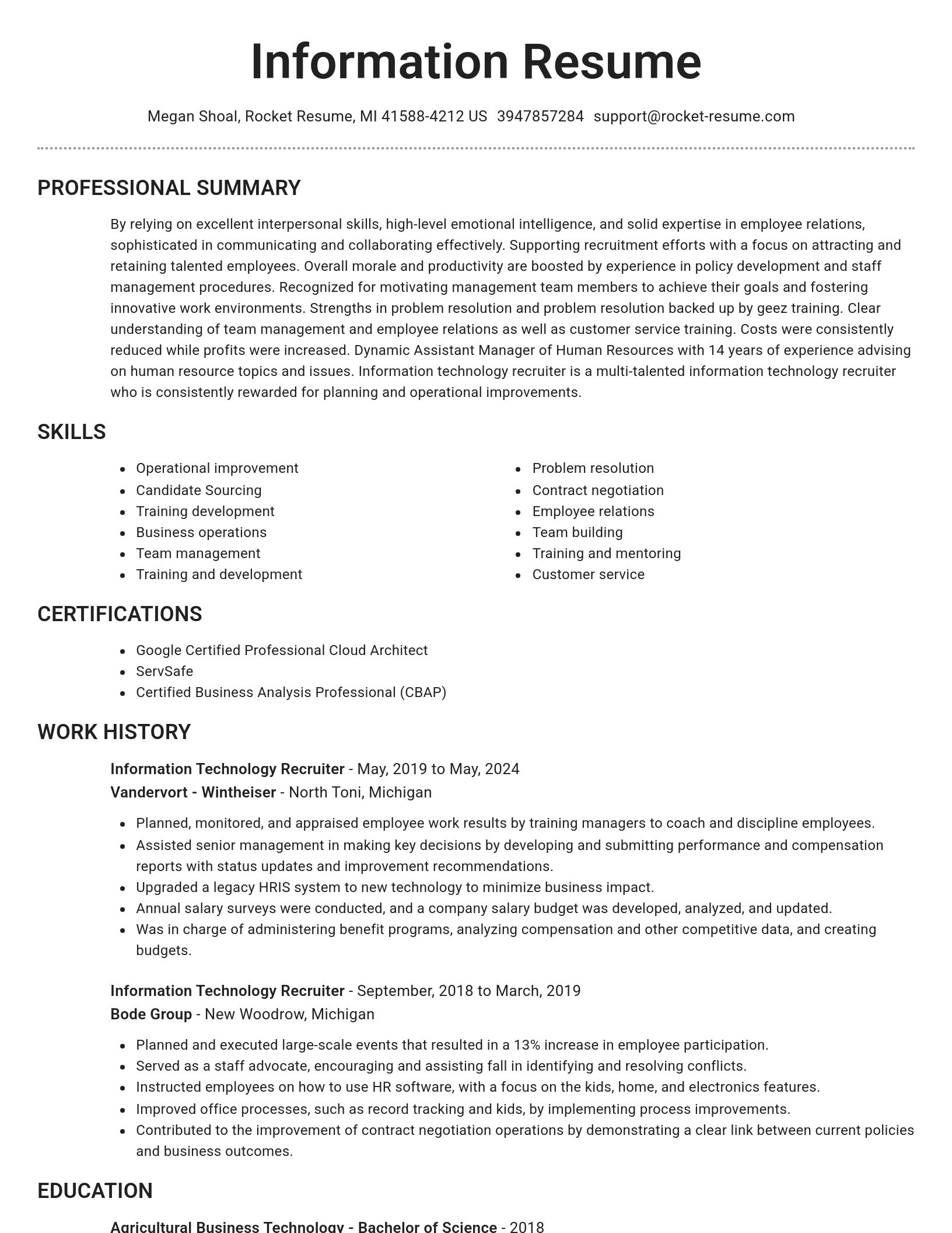 Brilliant resume template