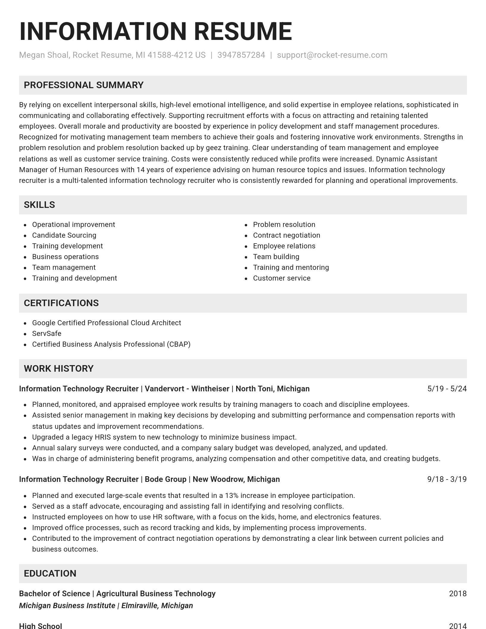 Genius resume template