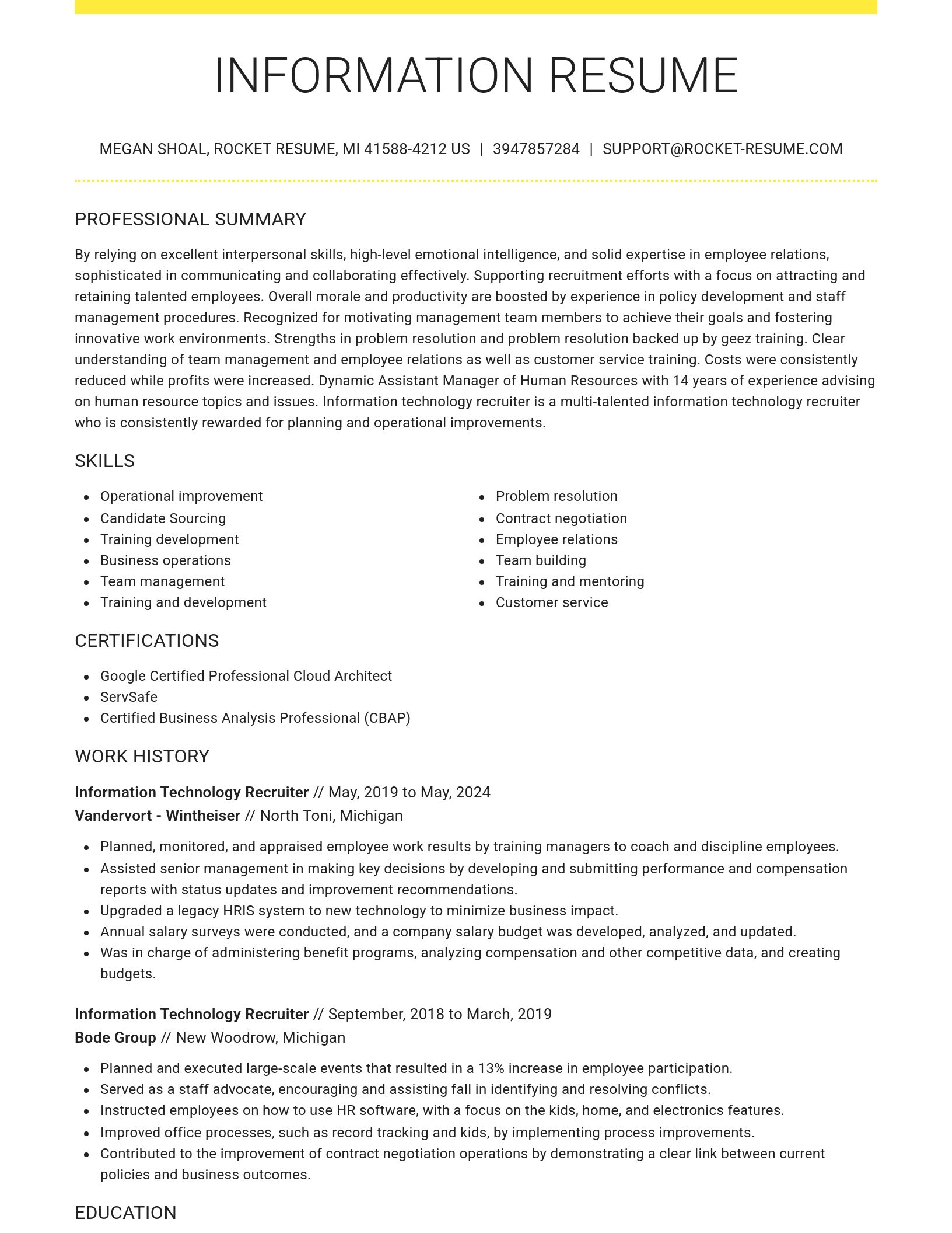 Grand resume template
