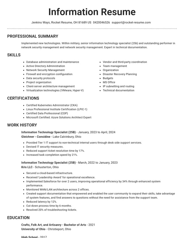 Brilliant resume template
