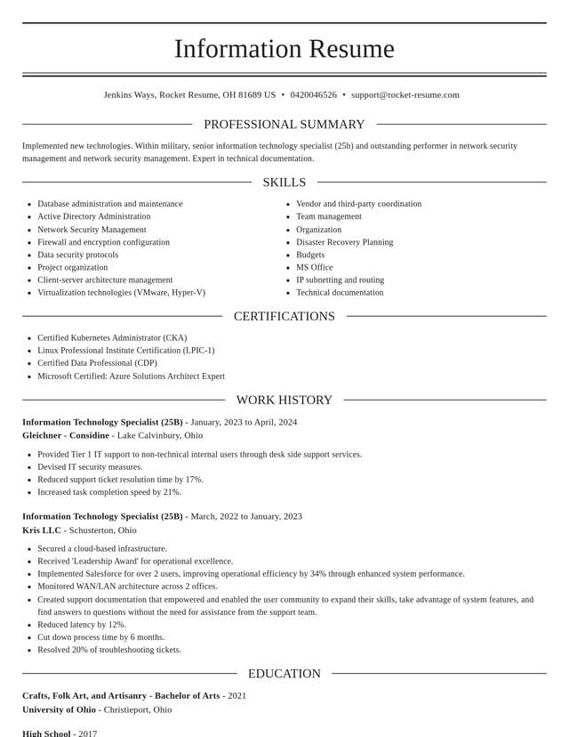 Elegant resume template
