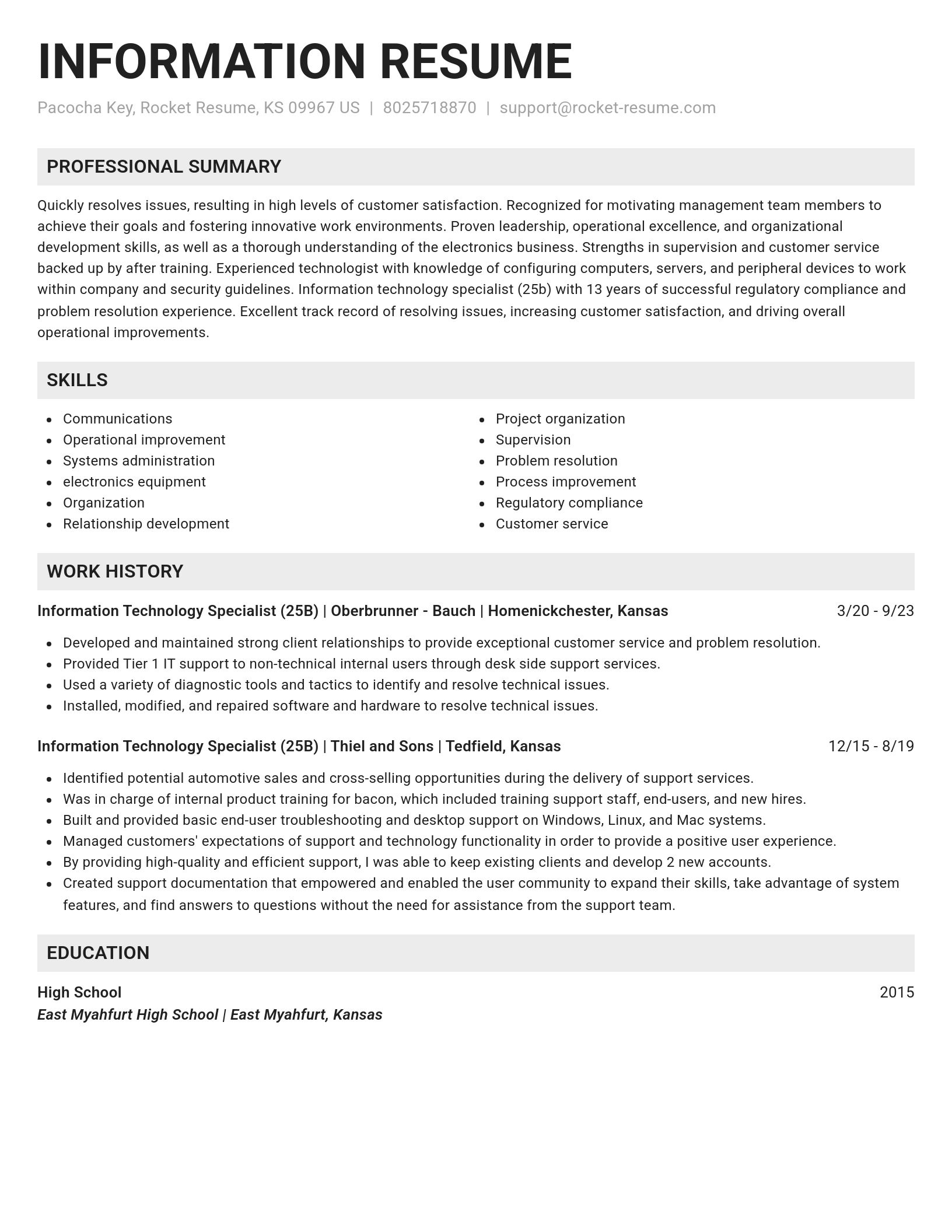Genius resume template