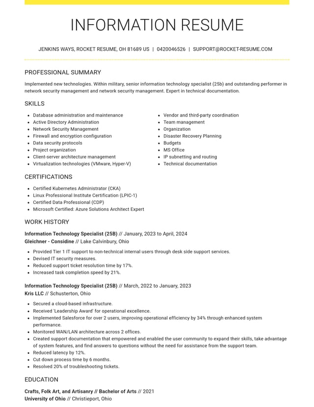 Grand resume template