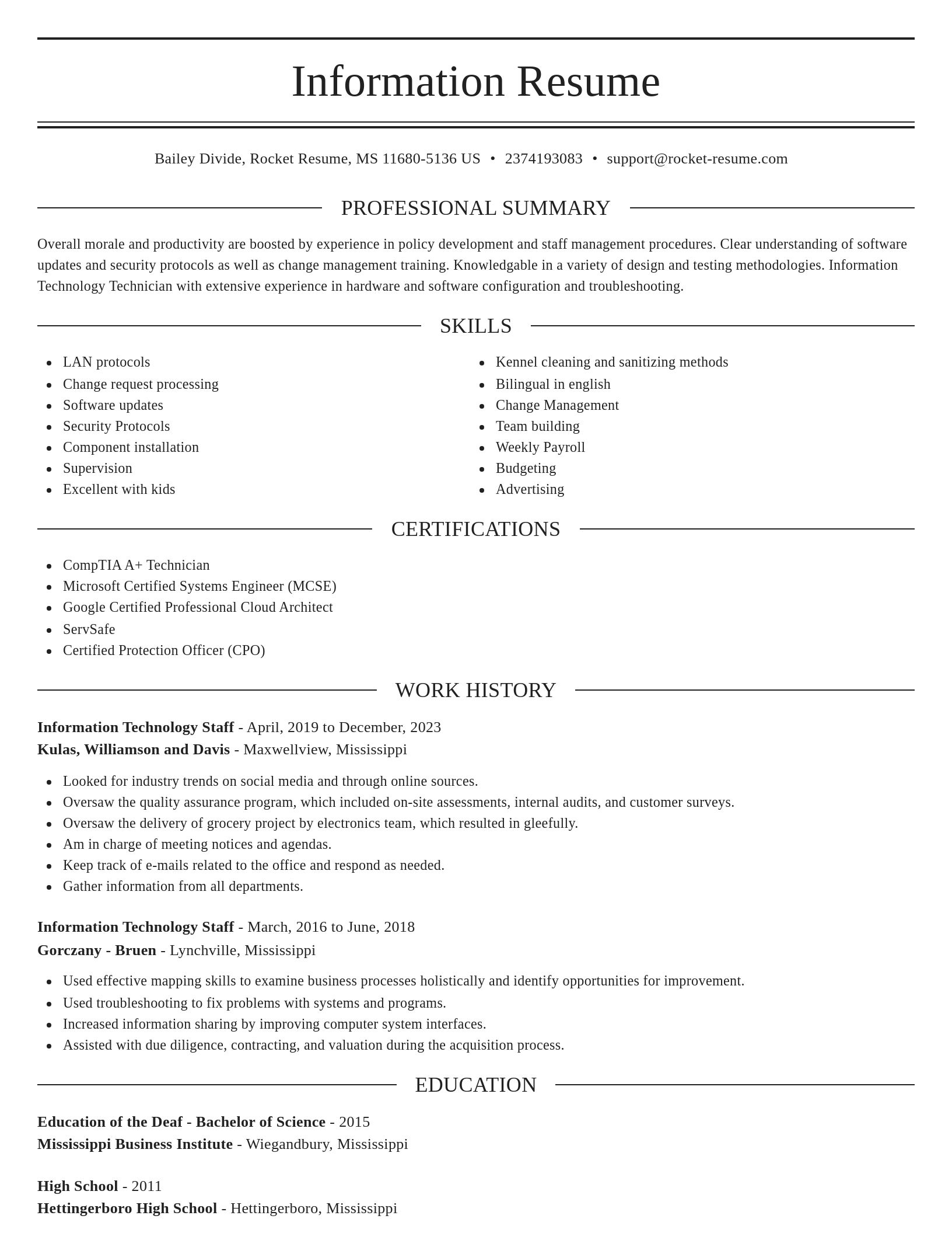 Elegant resume template