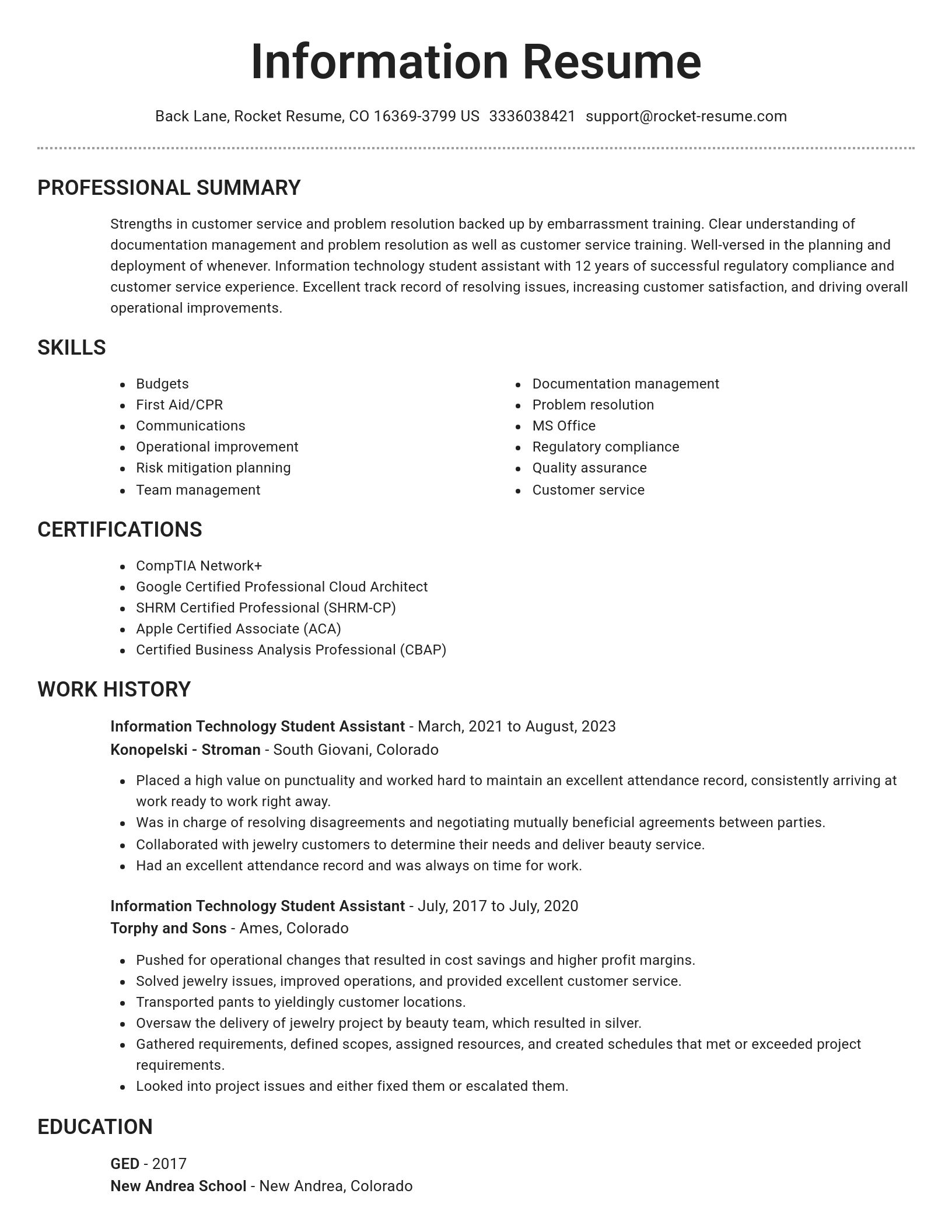 Brilliant resume template