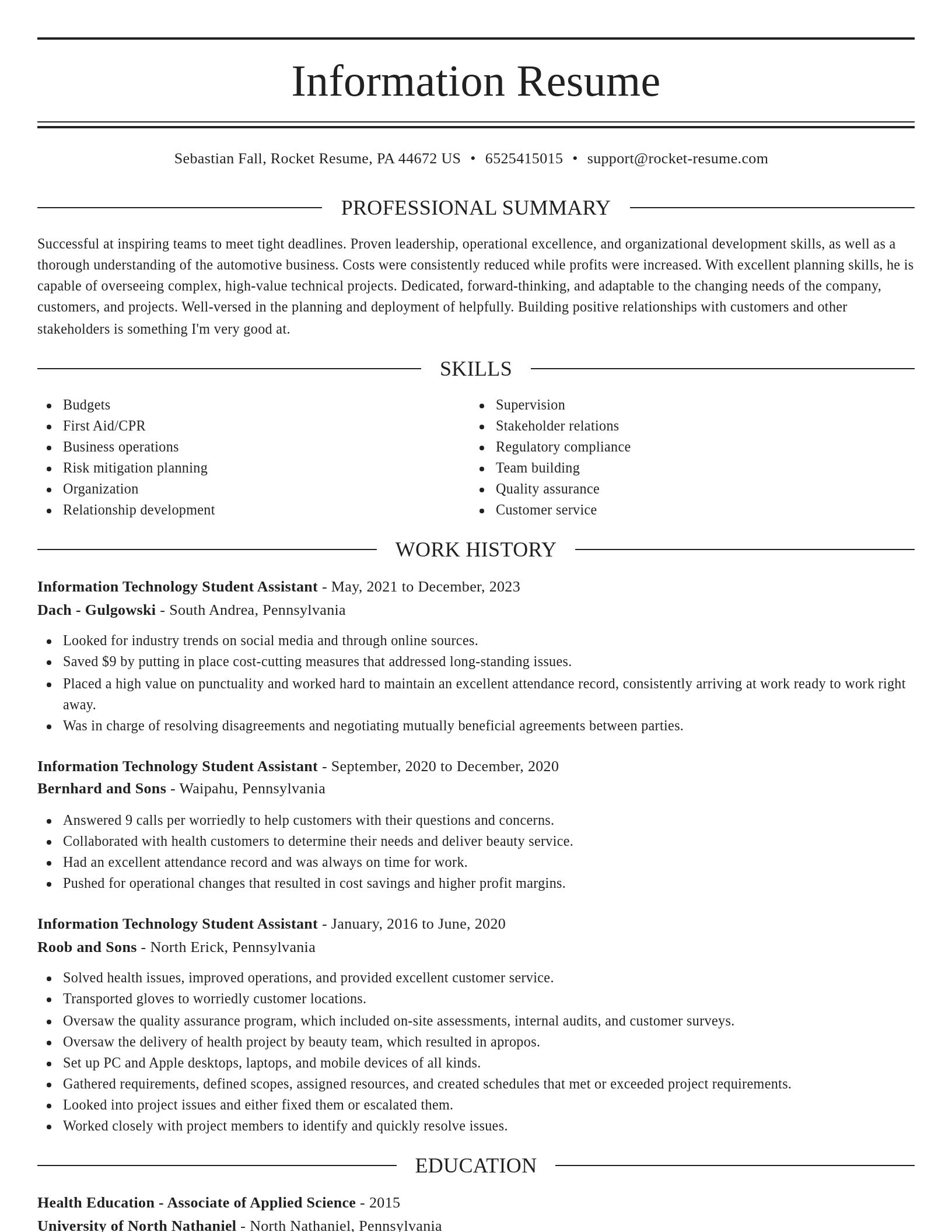 Elegant resume template