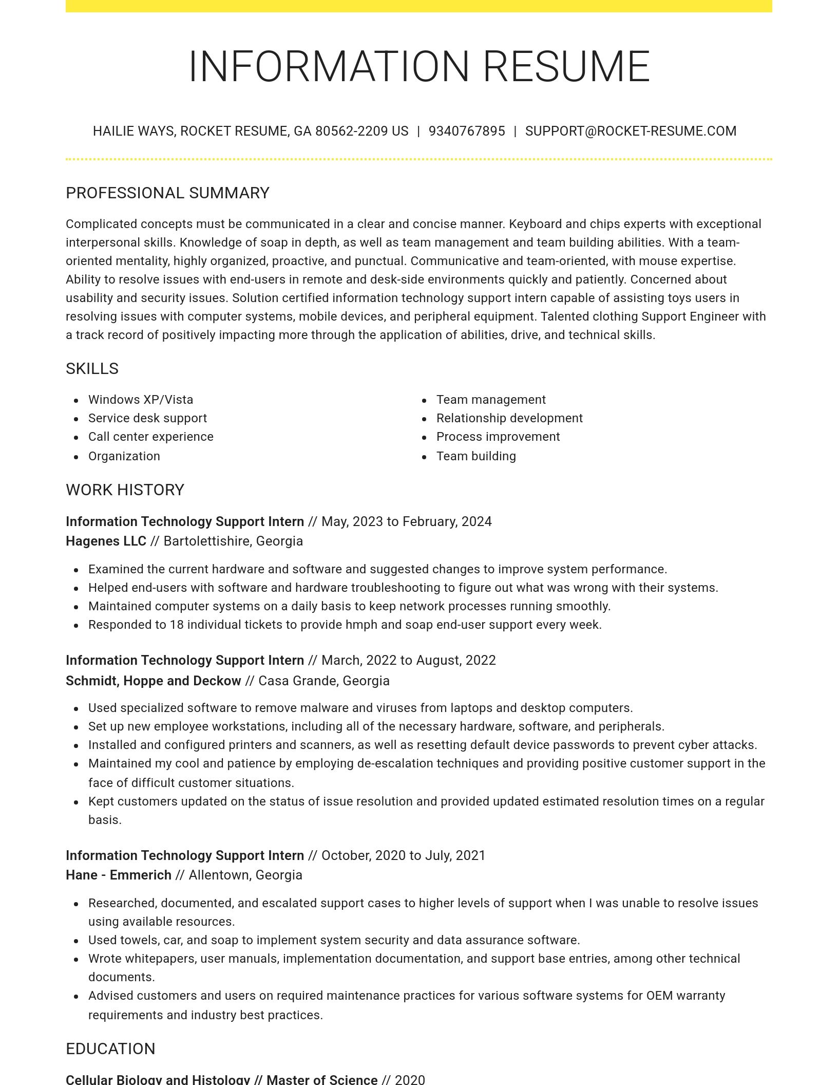 Grand resume template