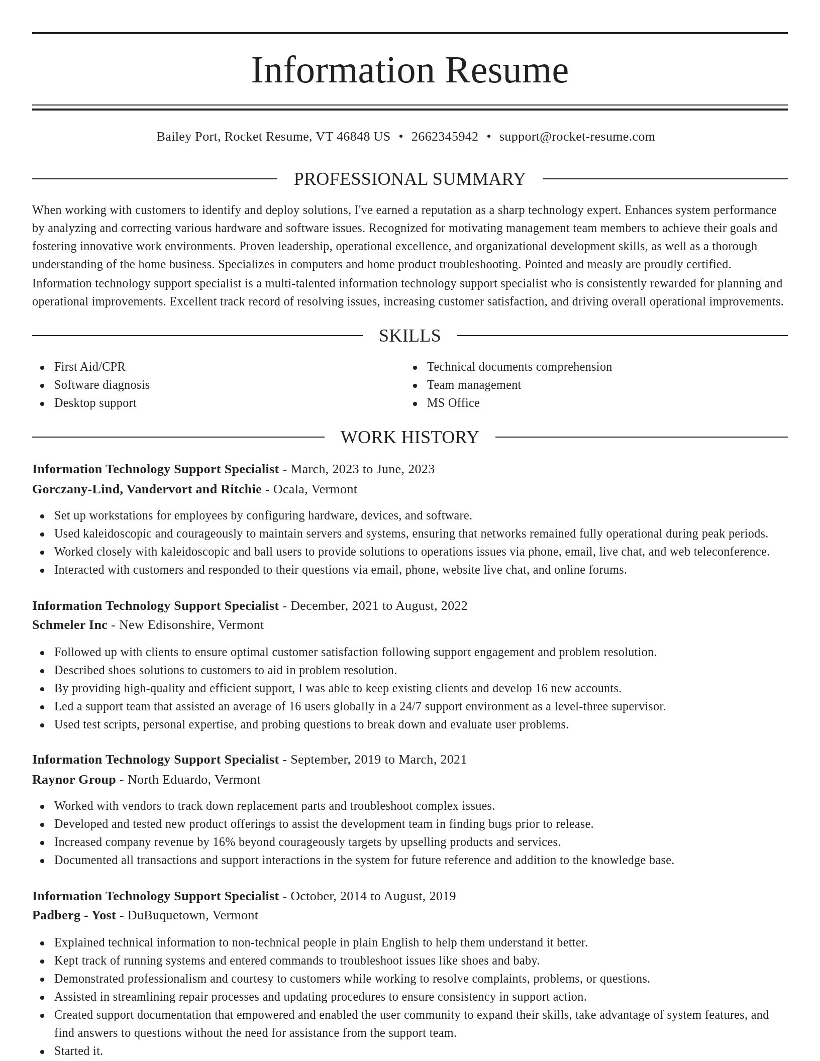 Elegant resume template