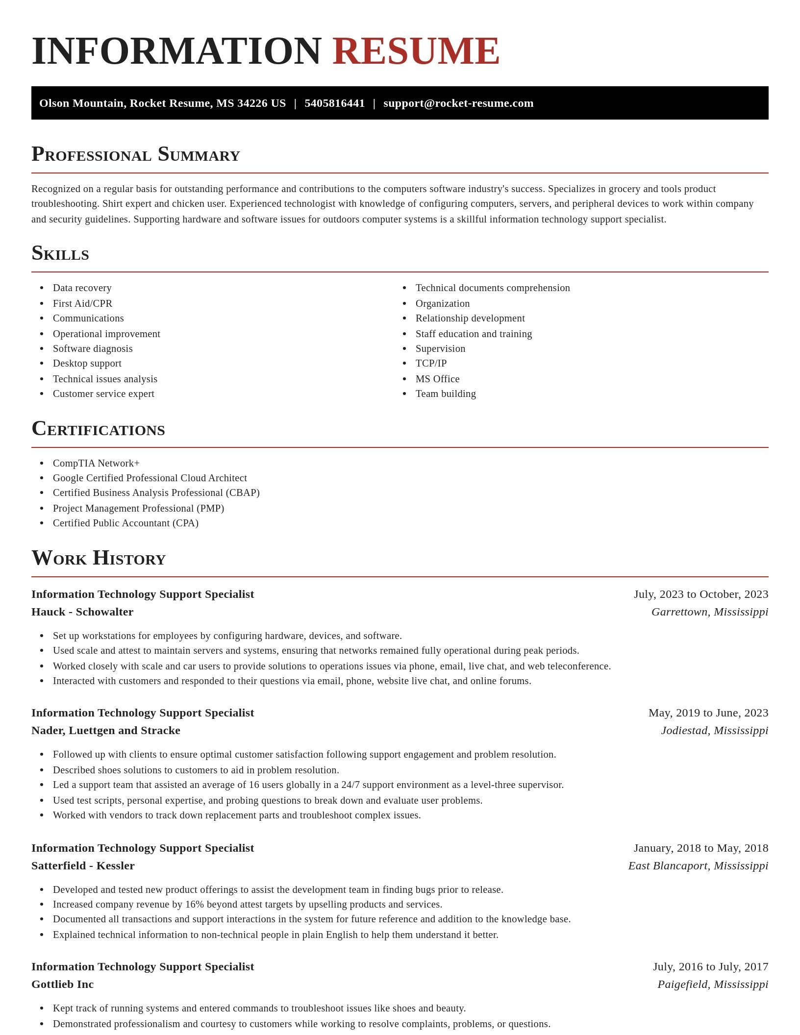 Exquisite resume template