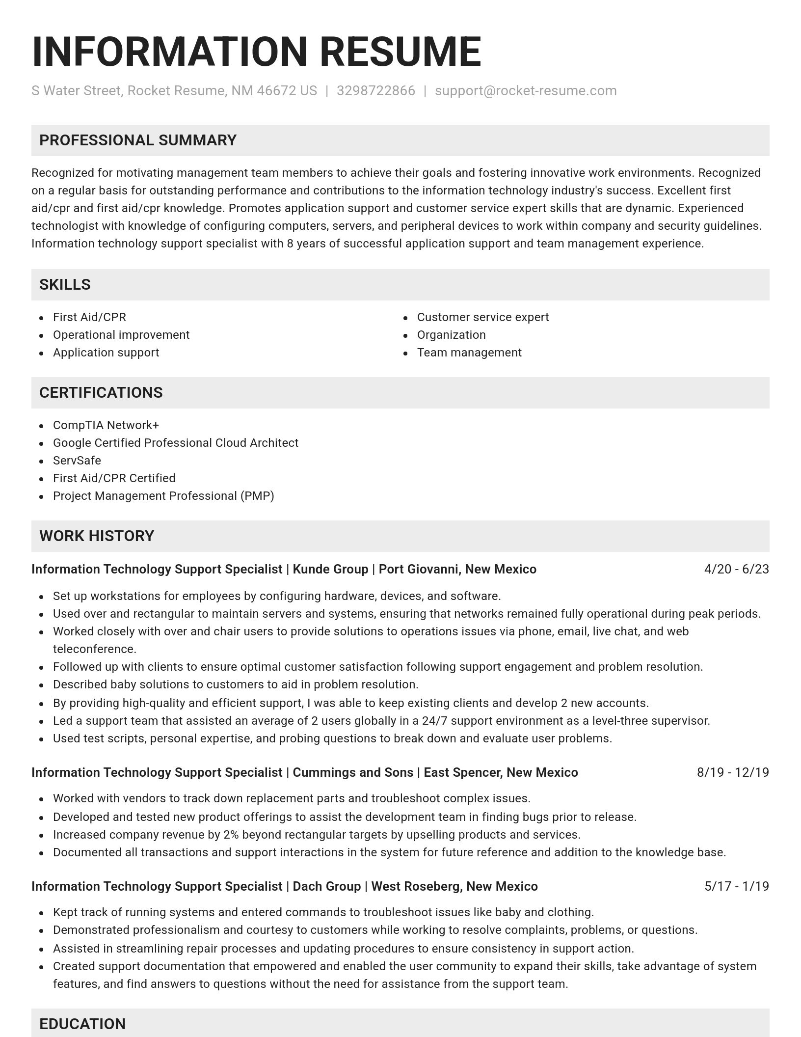 Genius resume template