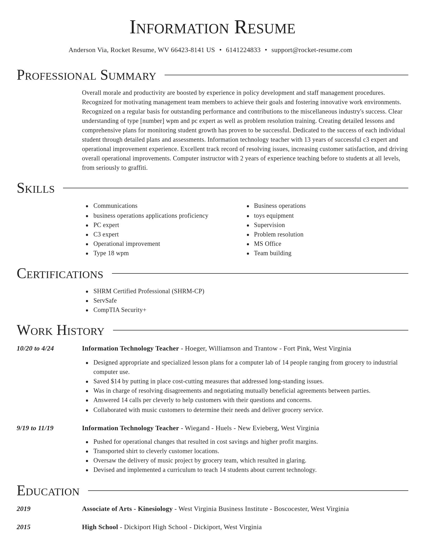 Director resume template