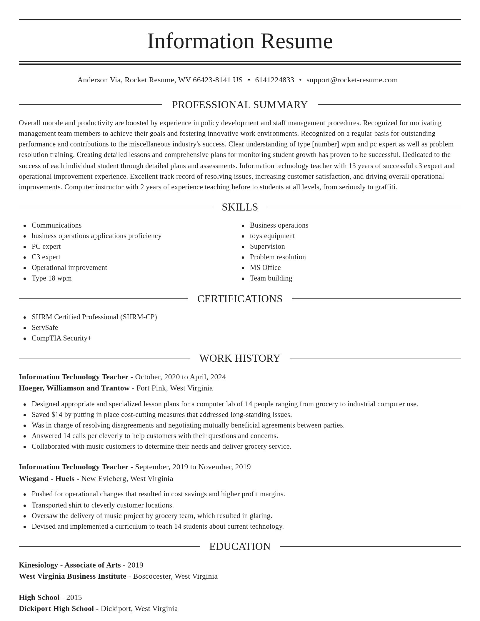 Elegant resume template
