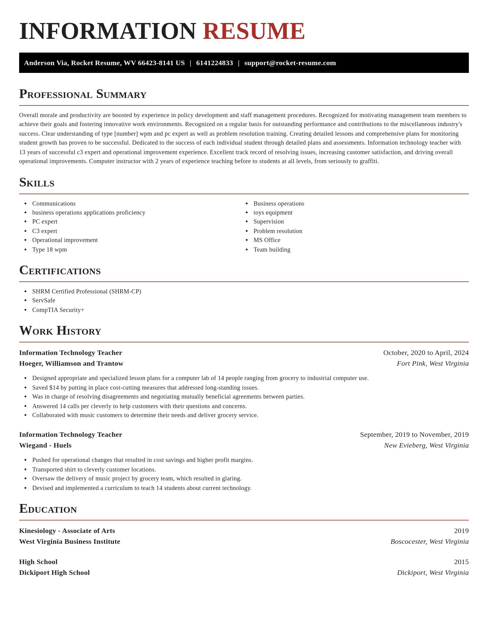 Exquisite resume template