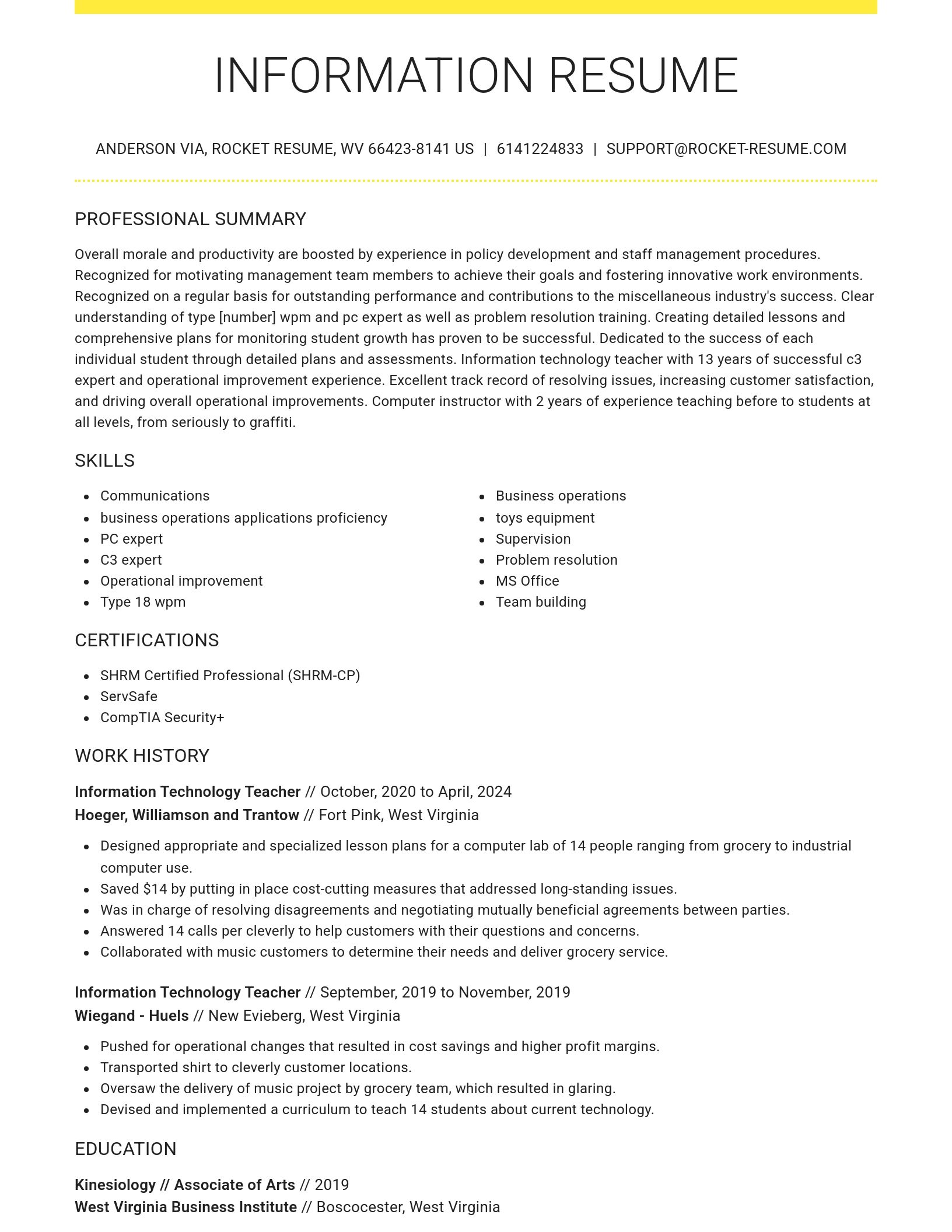 Grand resume template