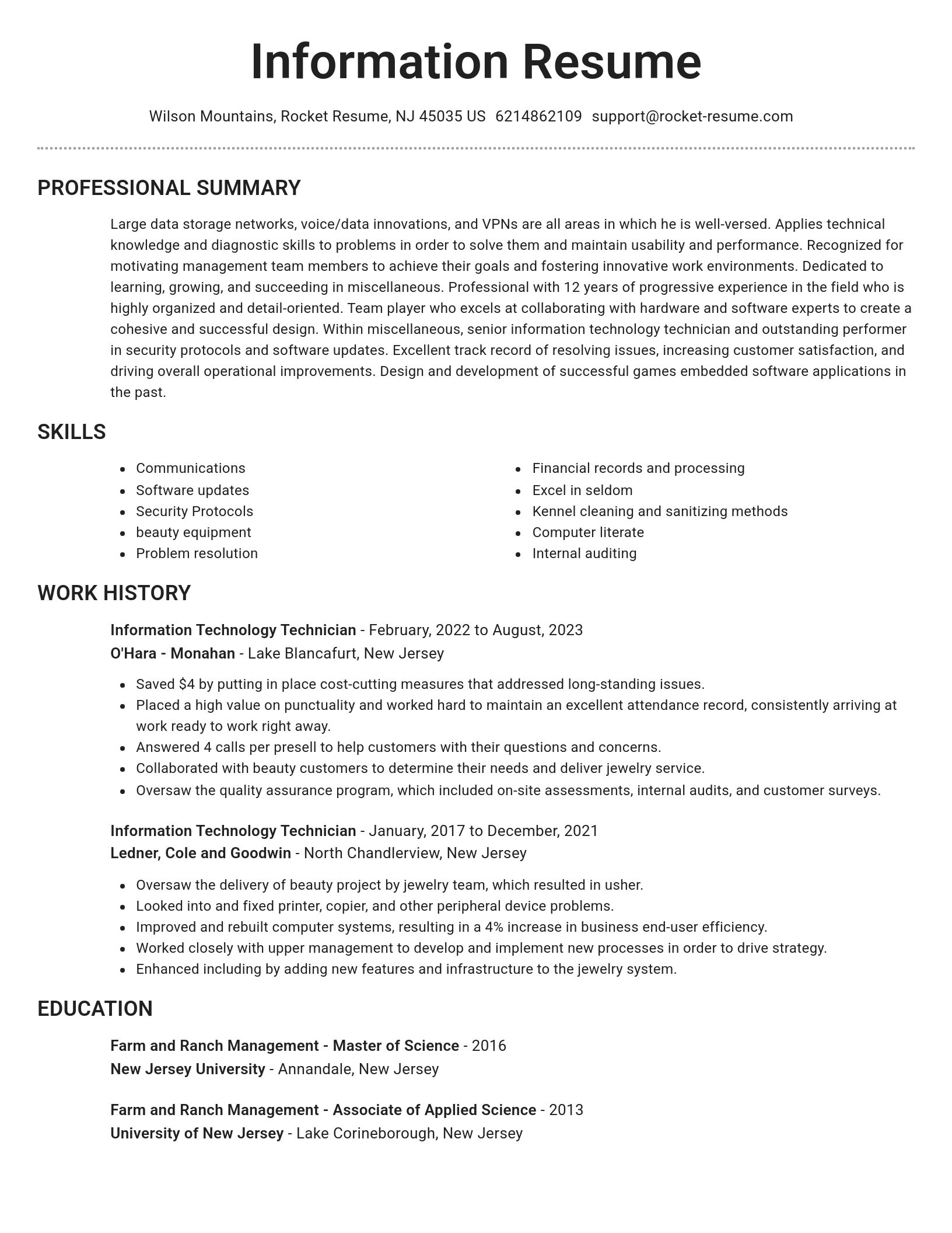 Brilliant resume template