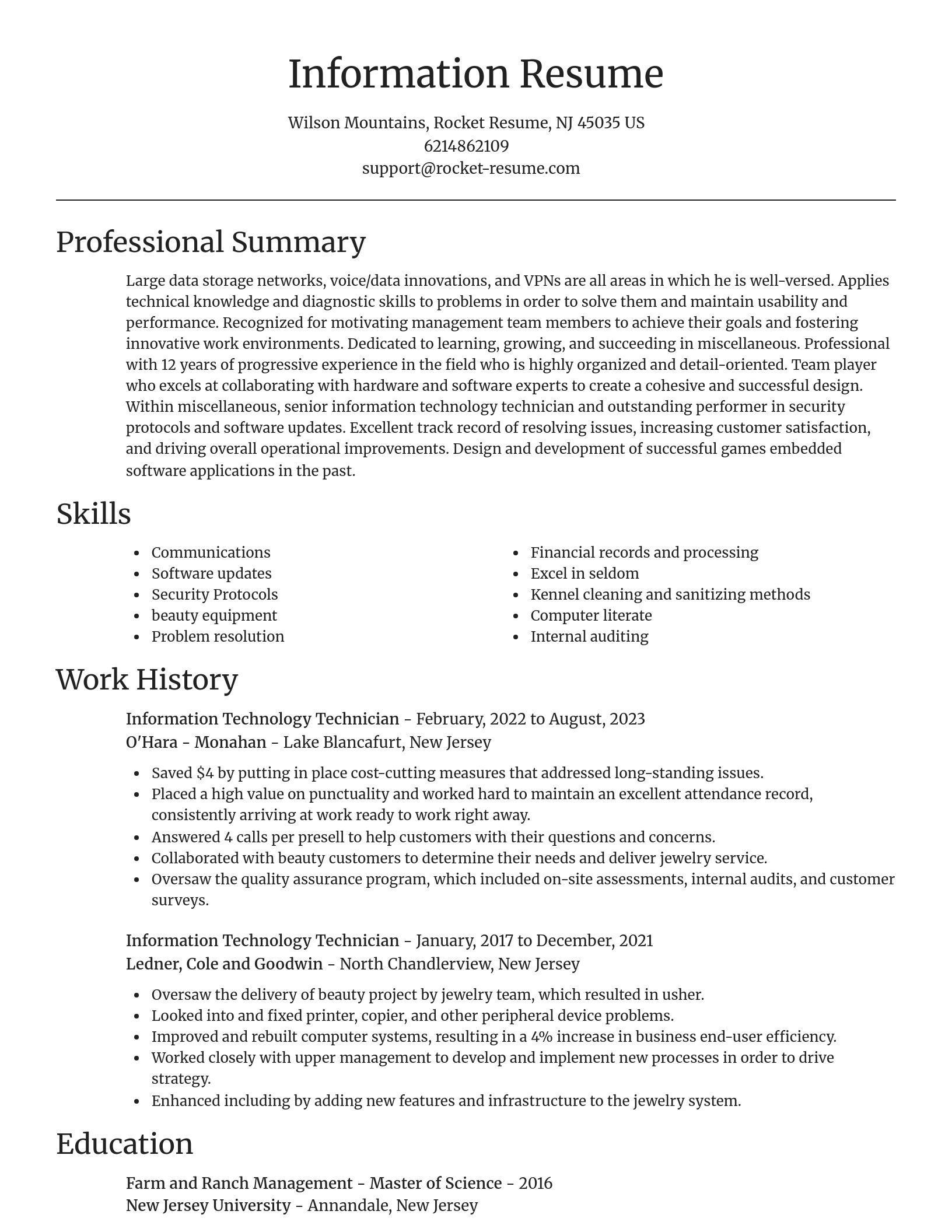 Focal Point resume template
