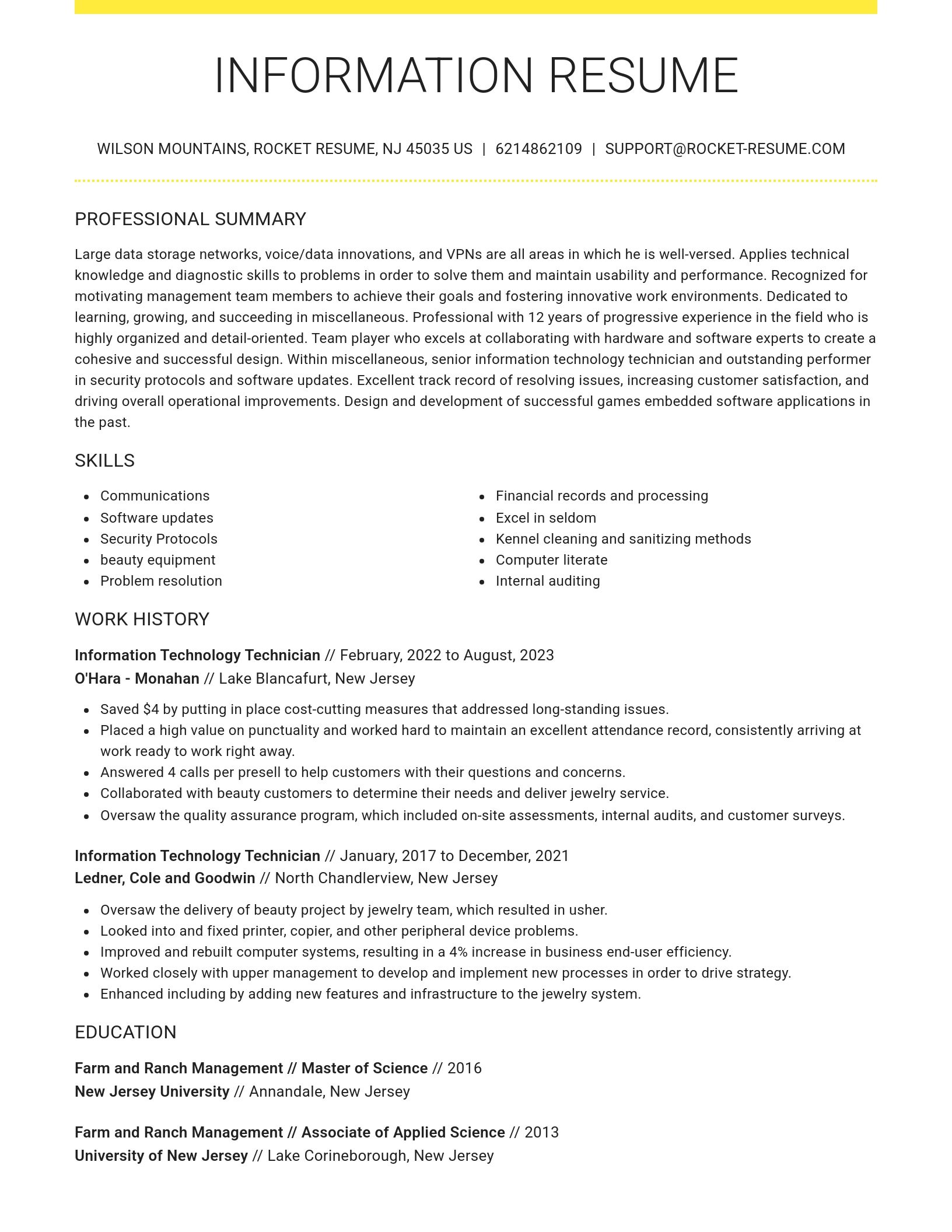 Grand resume template