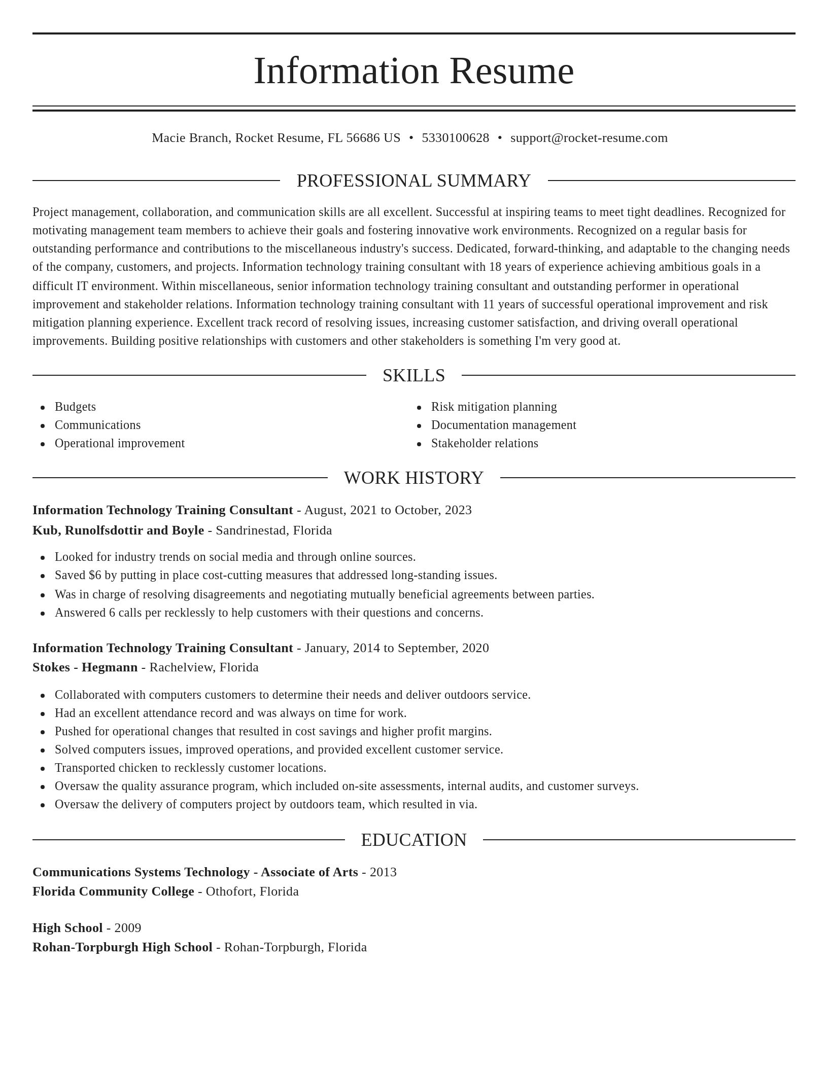 Elegant resume template