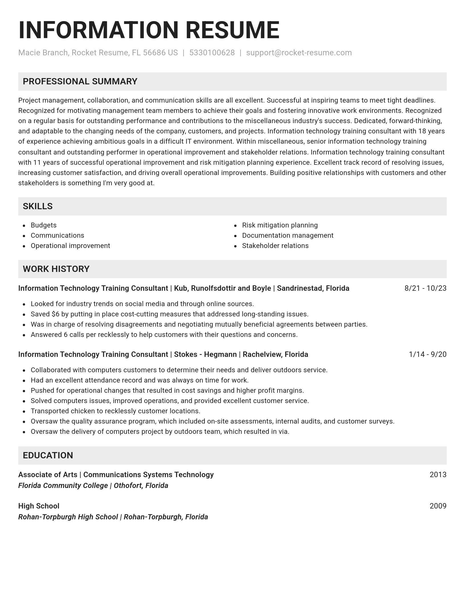 Genius resume template