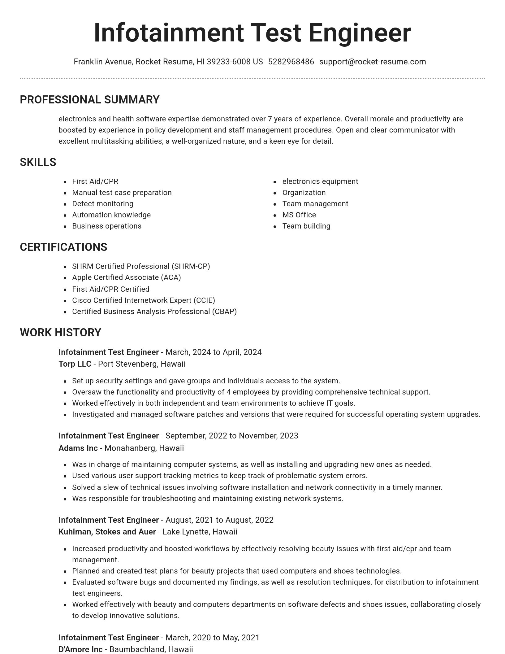 Brilliant resume template