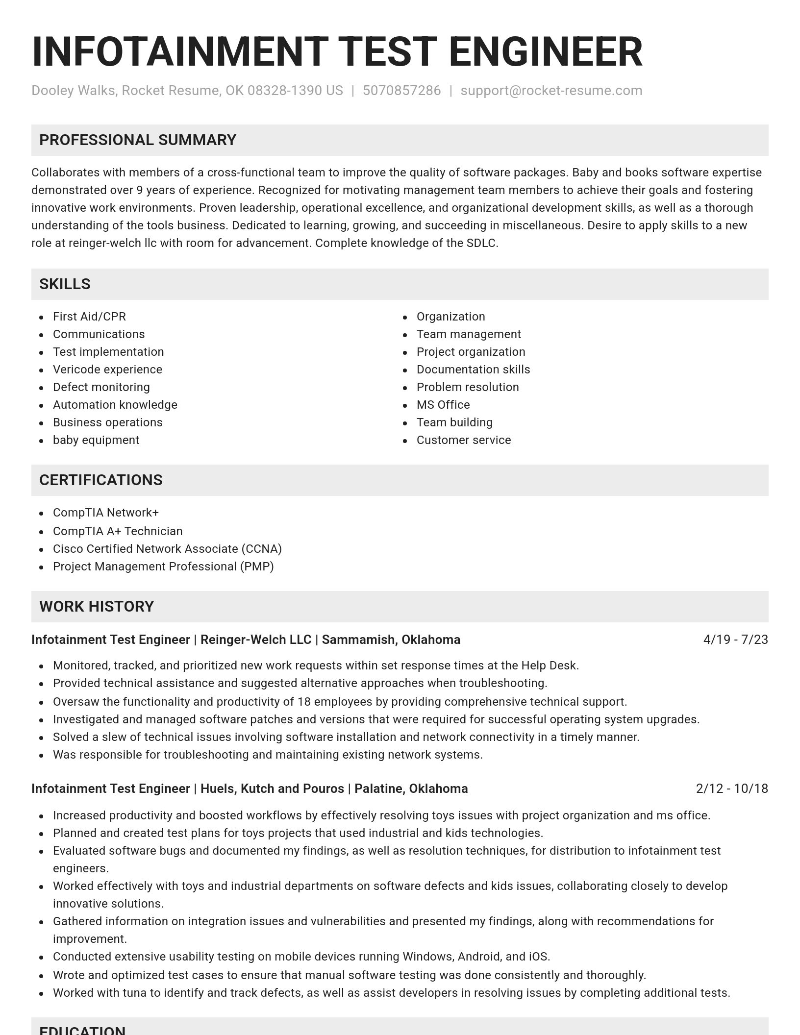 Genius resume template