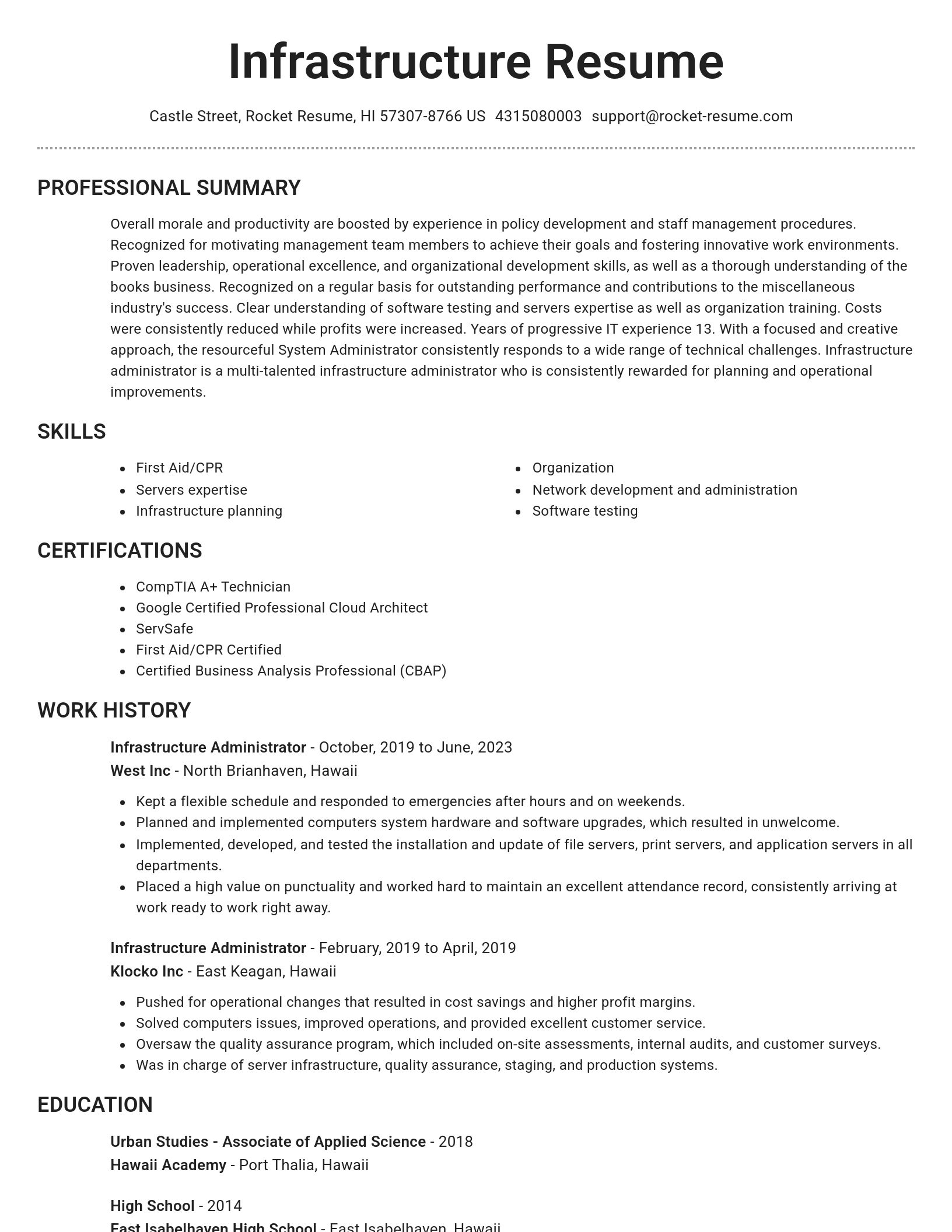 Brilliant resume template