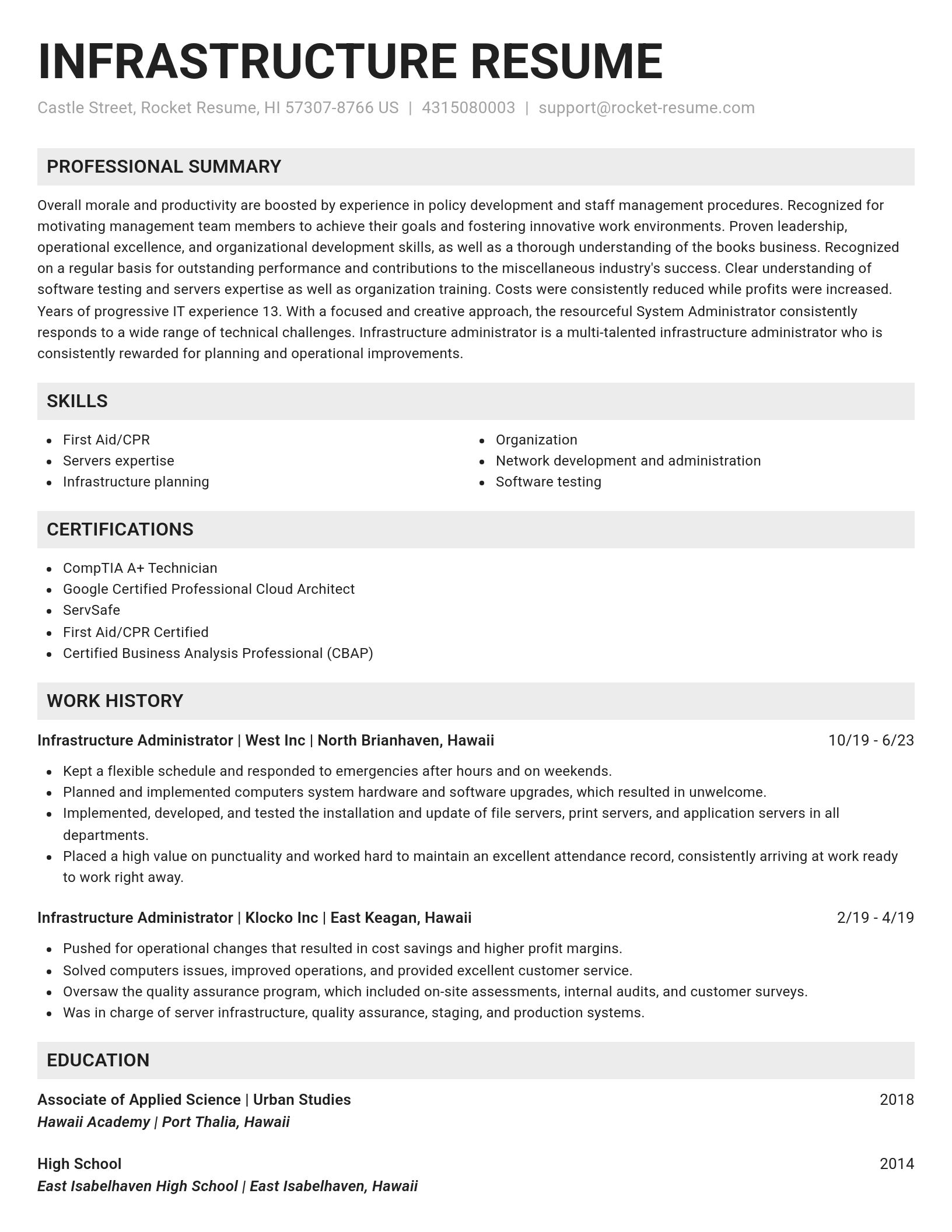 Genius resume template