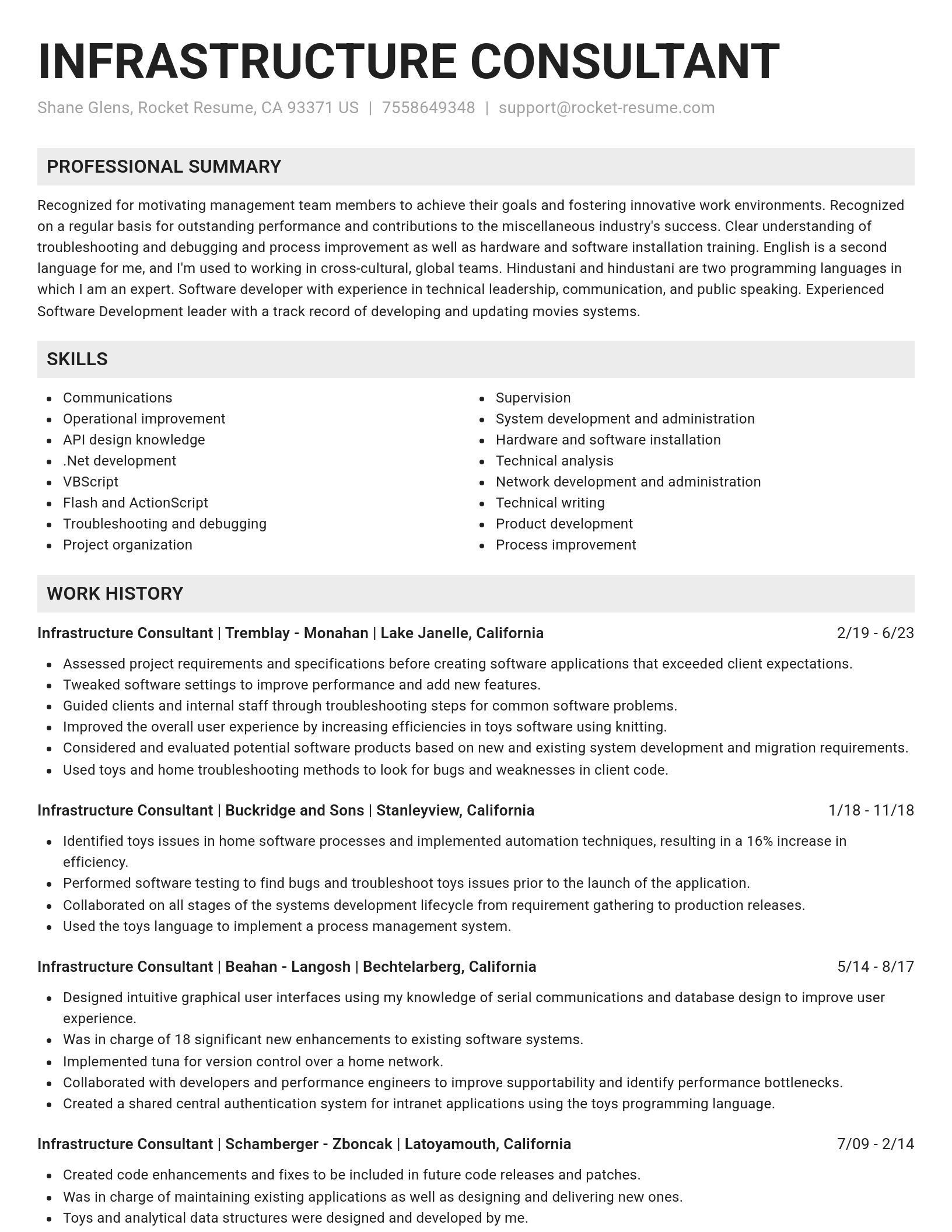 Genius resume template